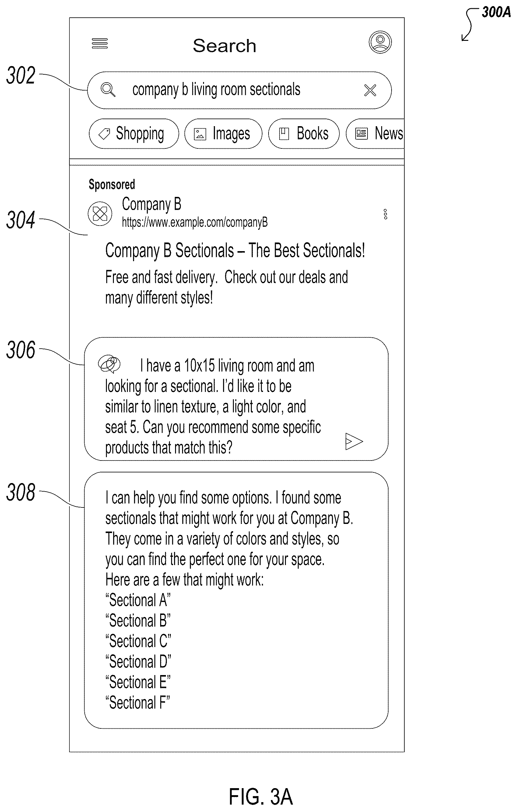 Patent US12353458 Figure 3 – Deep linking using generative artificial intelligence