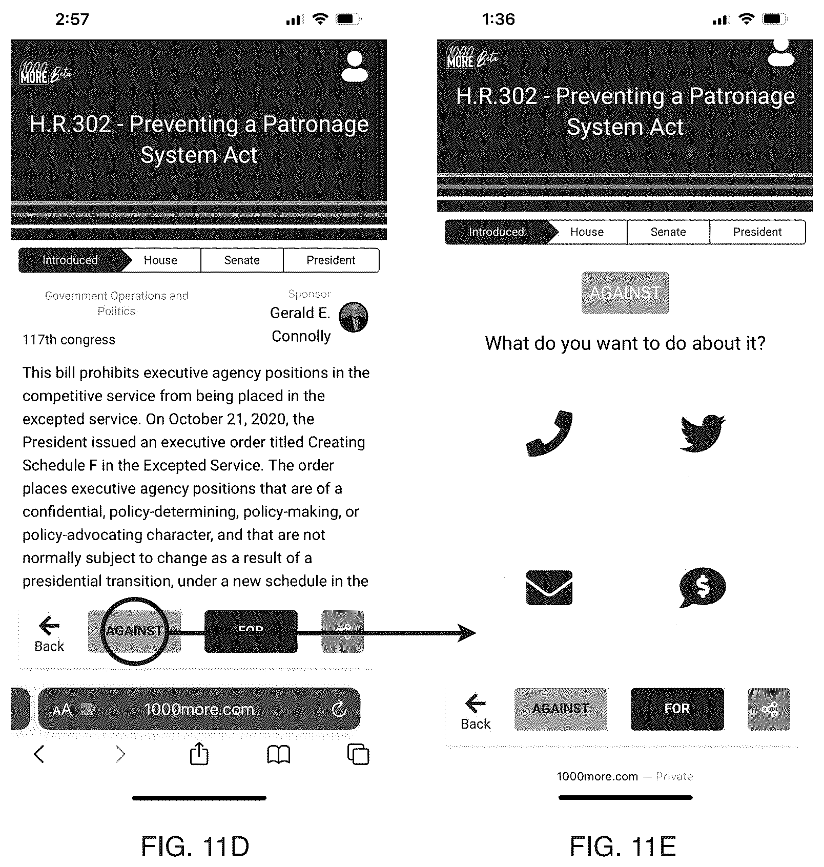 Patent US12353460 Figure 11 – 1000 more system for political engagement