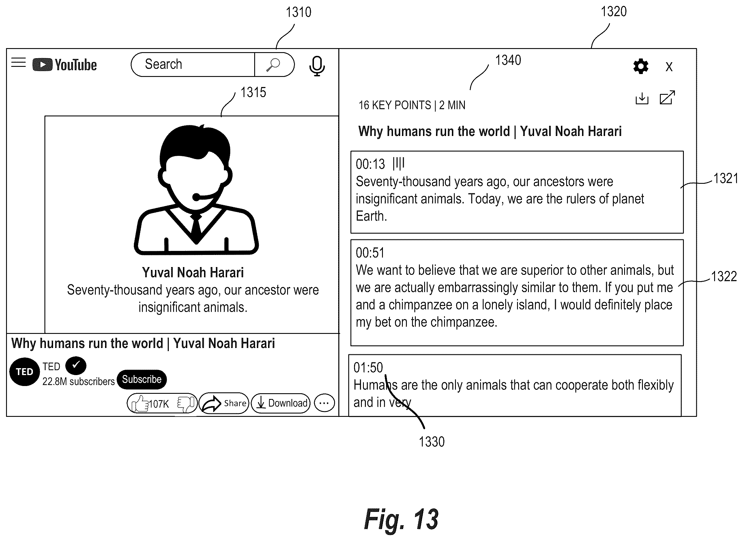 Patent US12353465 Figure 13 – Audio video summarizer