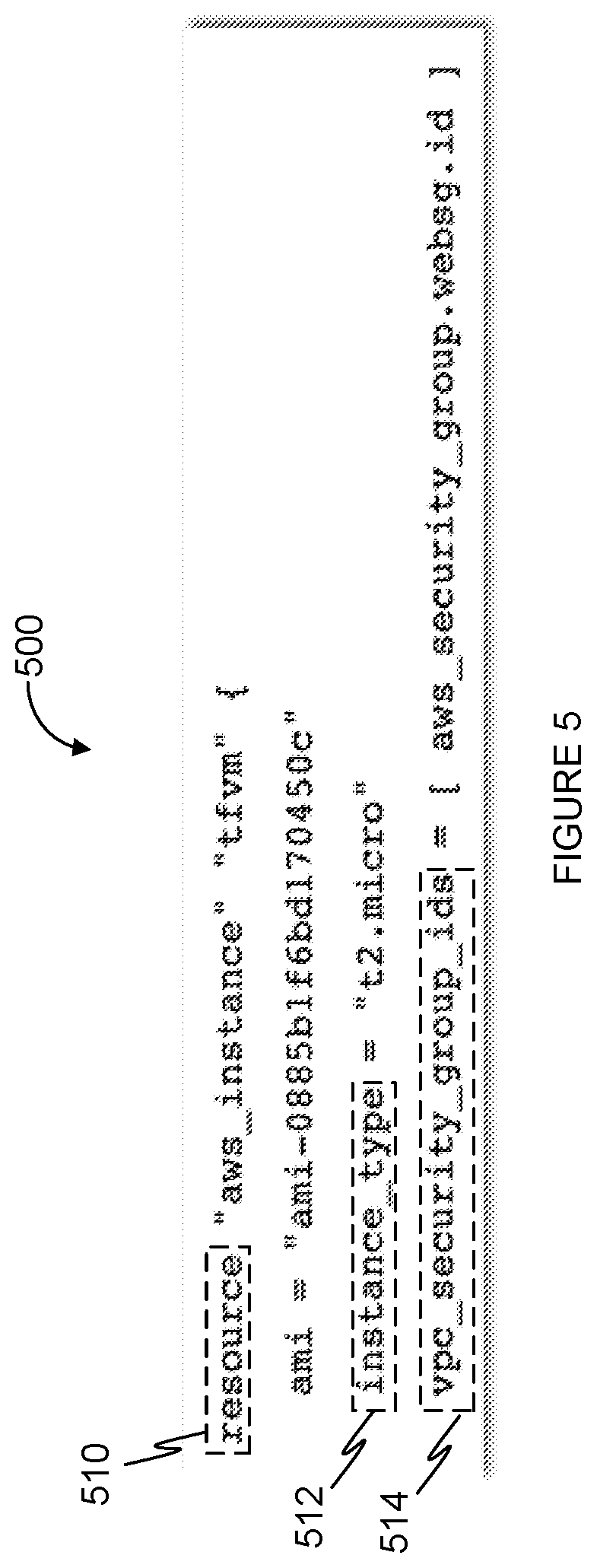 Patent US12353474 Figure 5 – Detecting vulnerabilities in configuration code of a cloud environment utilizing infrastructure as code