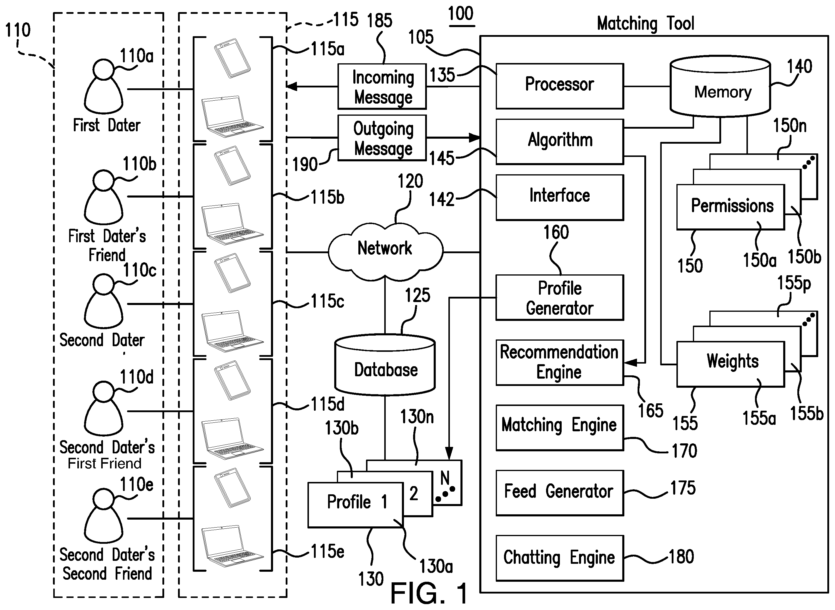 Patent US12353488 Figure 1 – System and method for providing enhanced recommendations based on third-party opinions