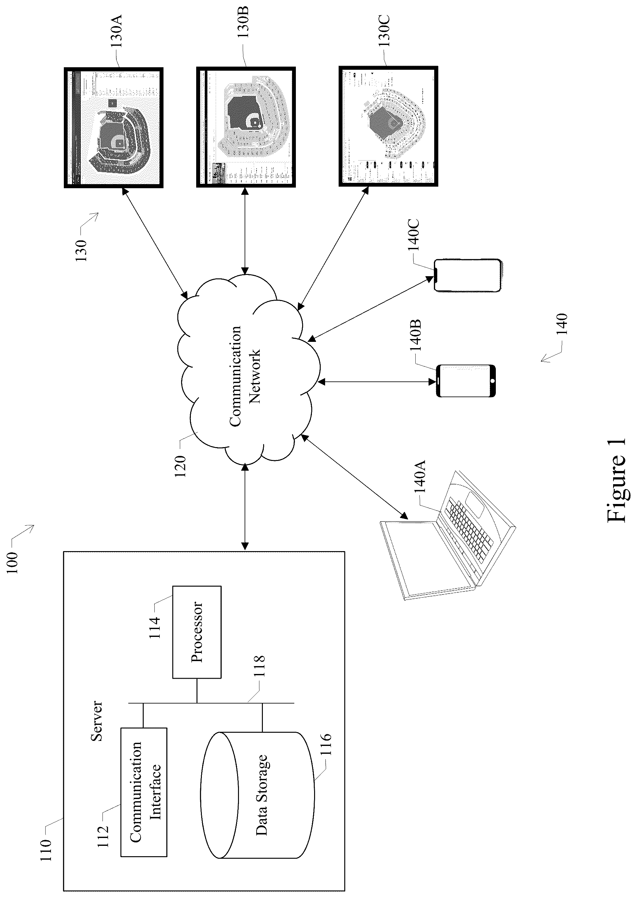 Patent US12353490 Figure 1 – Ticketing display based on historical ticket database