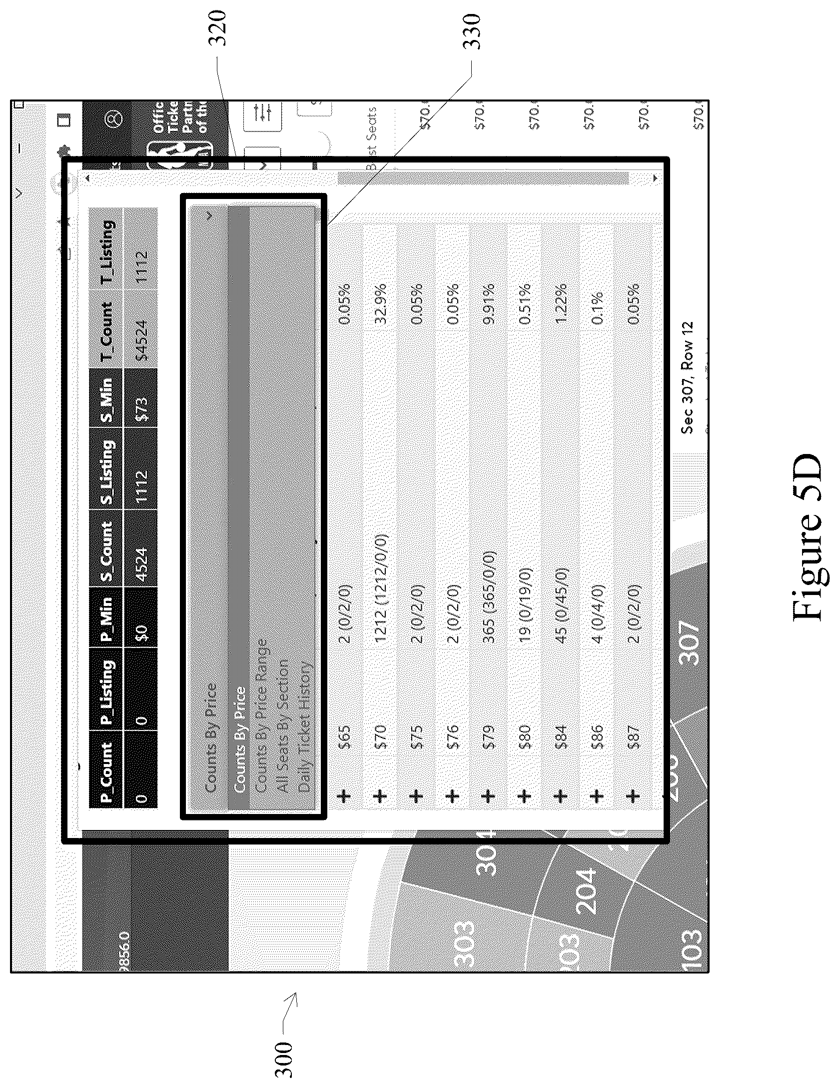 Patent US12353490 Figure 9 – Ticketing display based on historical ticket database