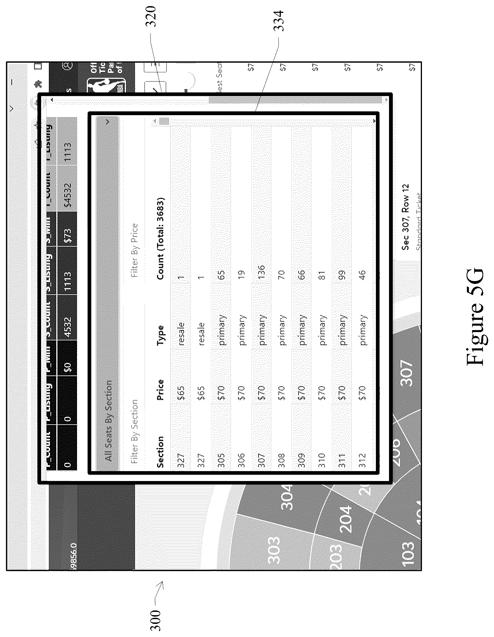 Patent US12353490 Figure 12 – Ticketing display based on historical ticket database