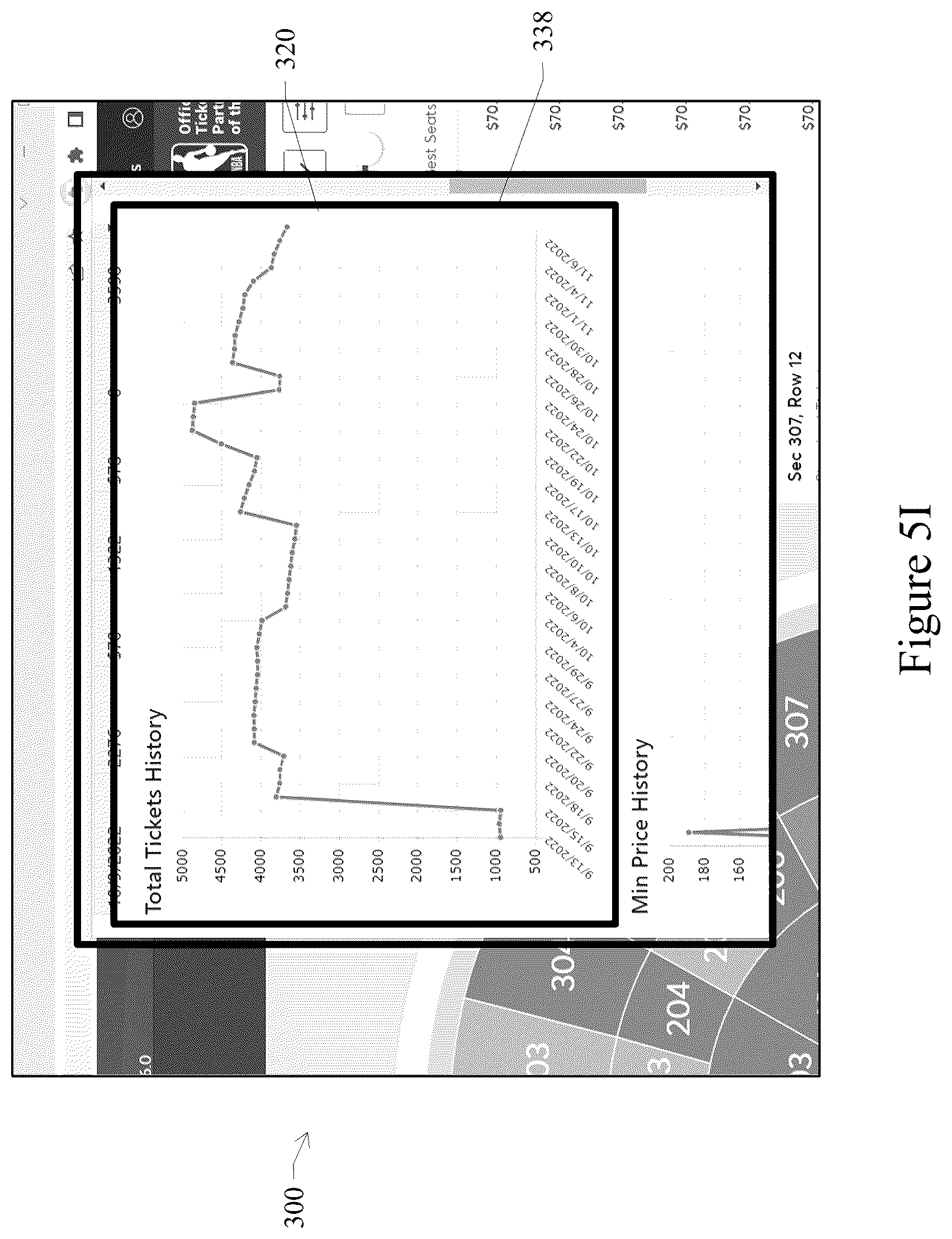 Patent US12353490 Figure 14 – Ticketing display based on historical ticket database