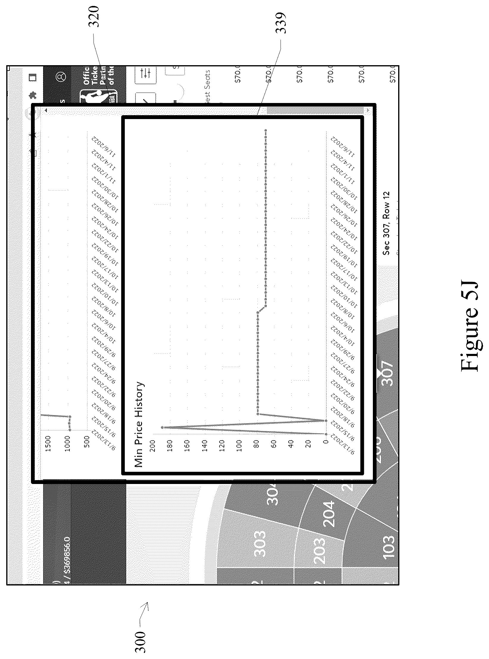 Patent US12353490 Figure 15 – Ticketing display based on historical ticket database