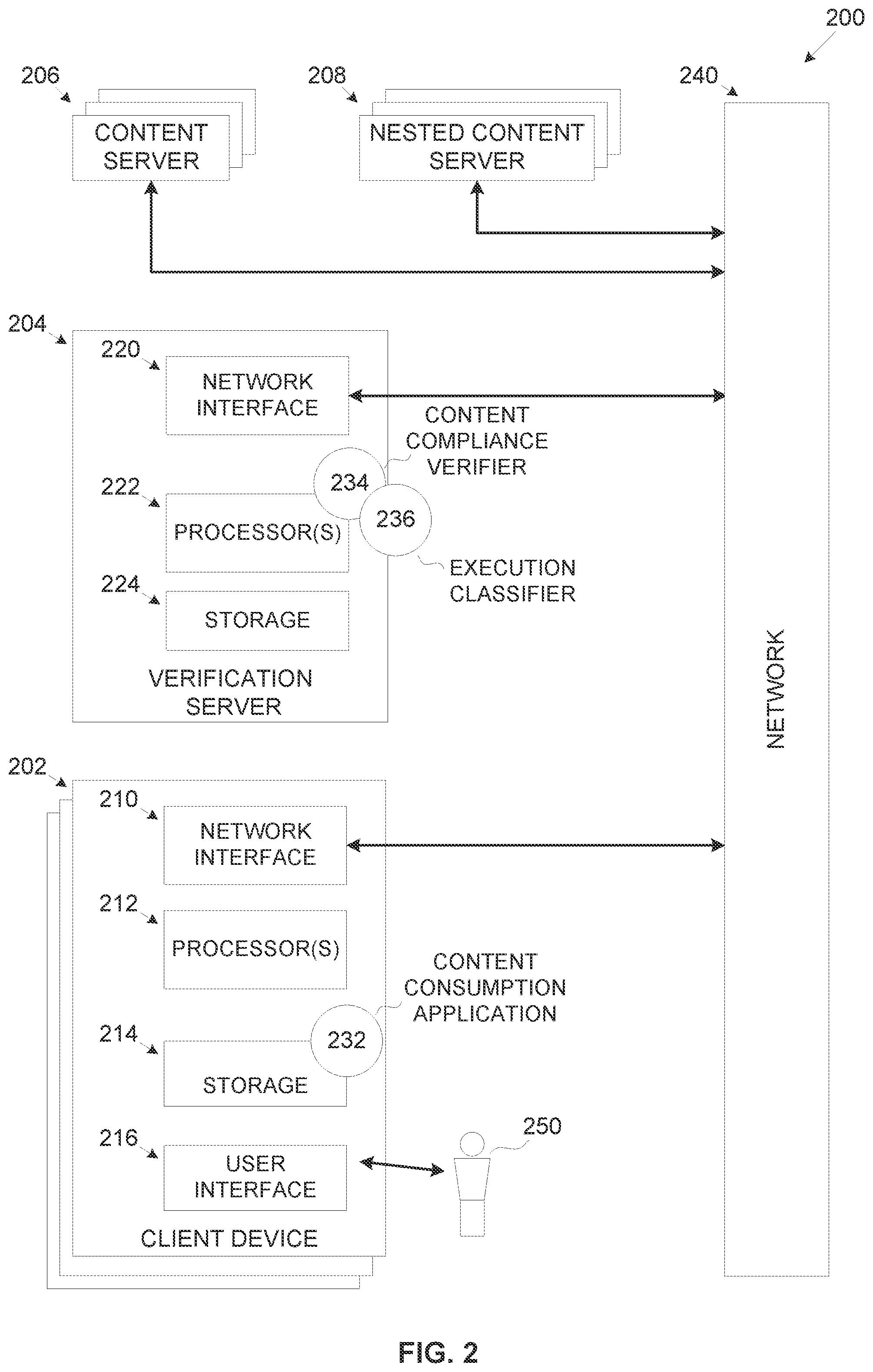 Patent US12353499 Figure 2 – Using embedded elements for online content verification