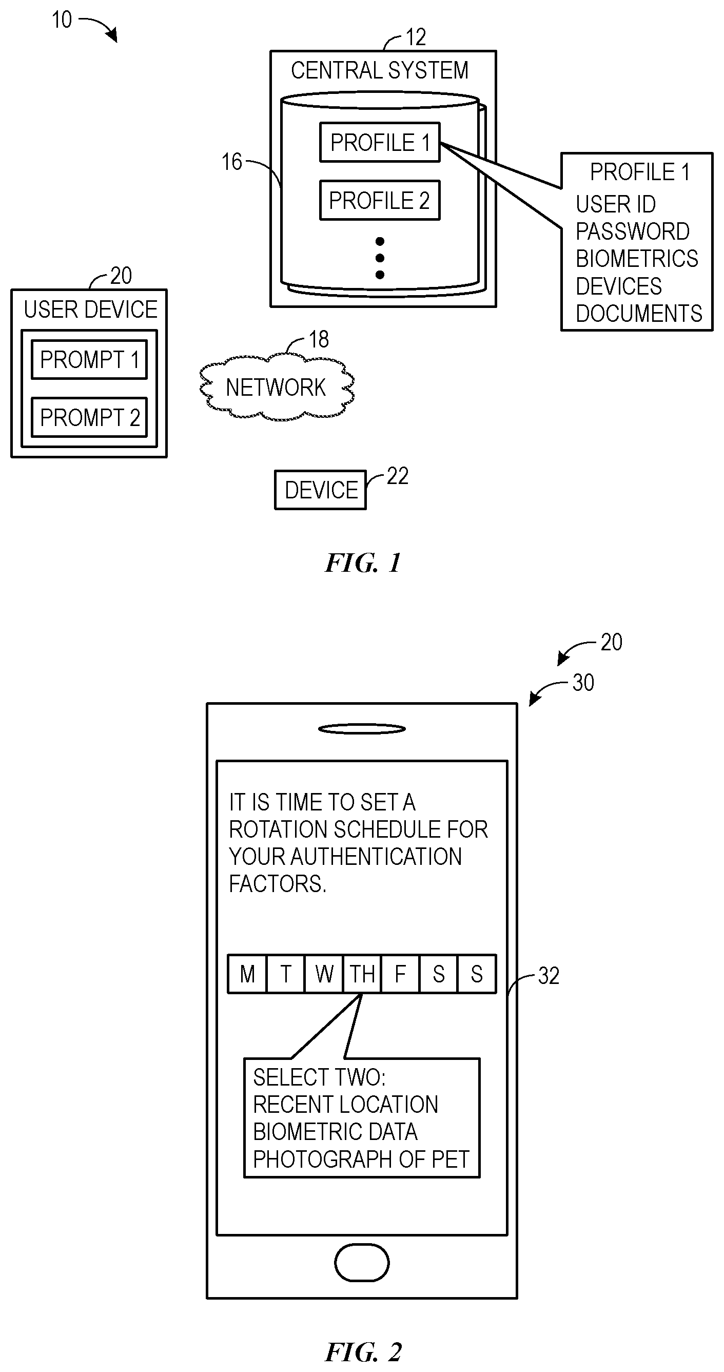 Patent US12353529 Figure 1 – Authentication systems and methods