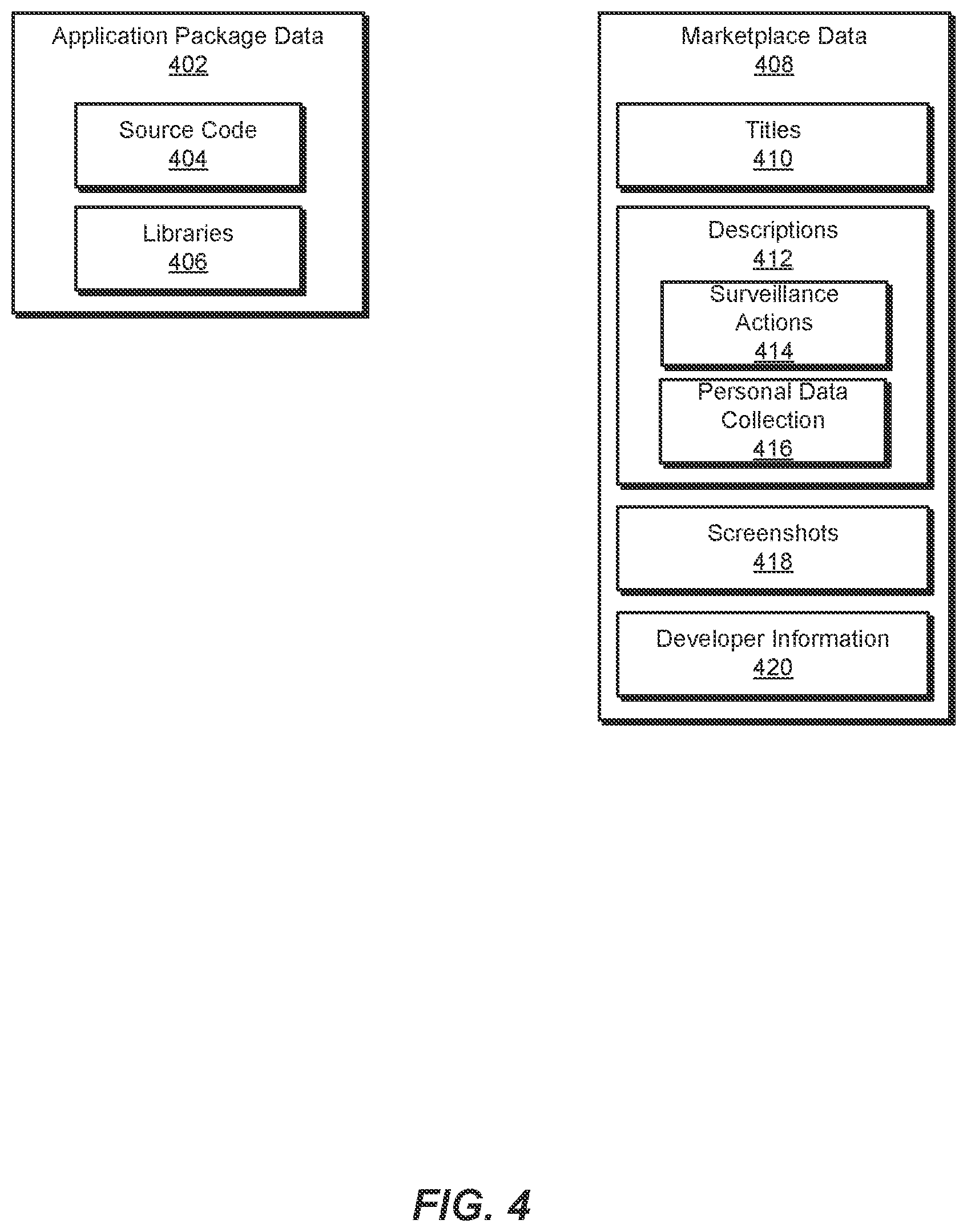 Patent US12353543 Figure 4 – Systems and methods for utilizing multiple analysis techniques to distinguish stalkerware from privacy-invasive application types