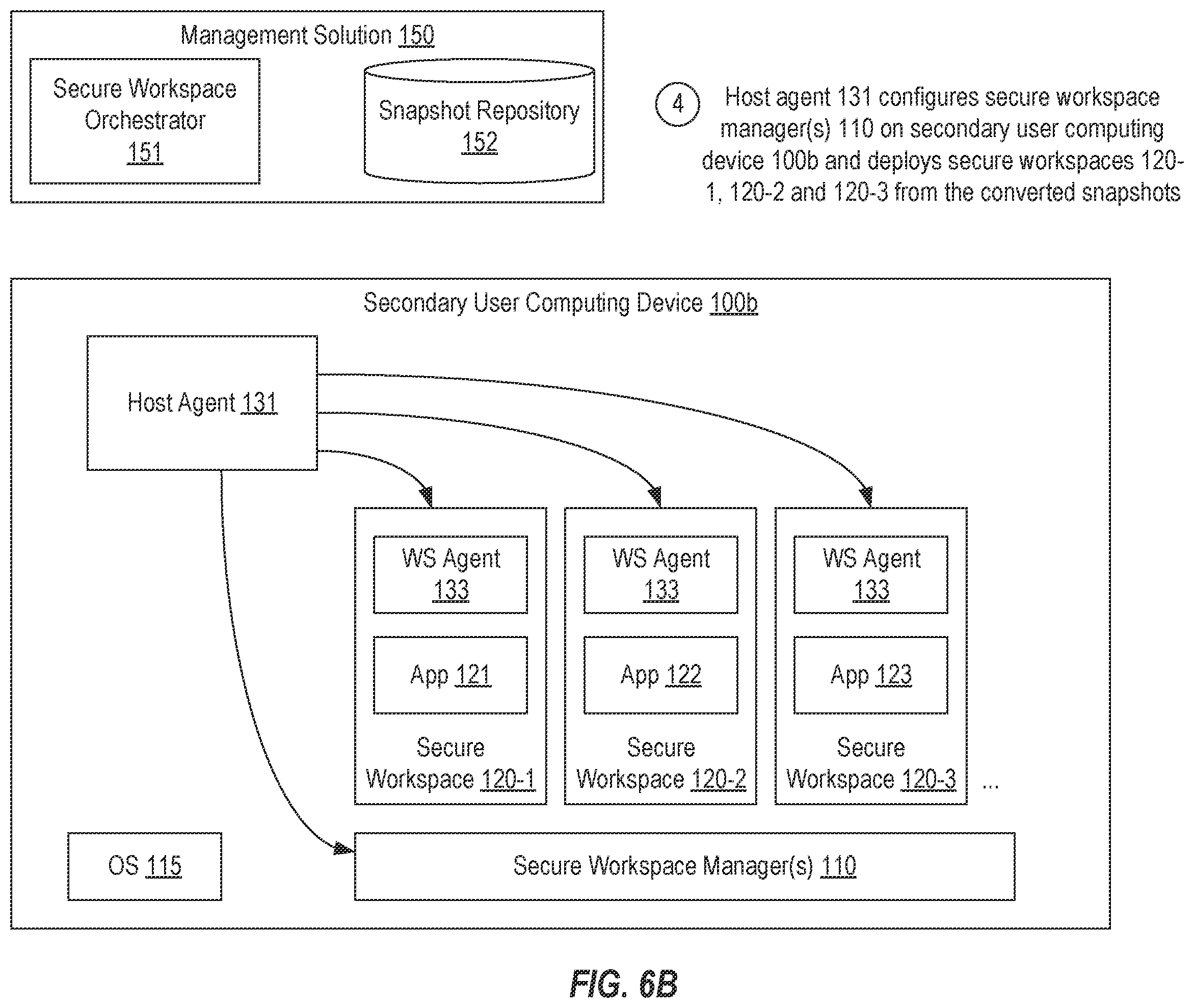 Patent US12353564 Figure 11 – Supporting secure workspaces in heterogenous environments