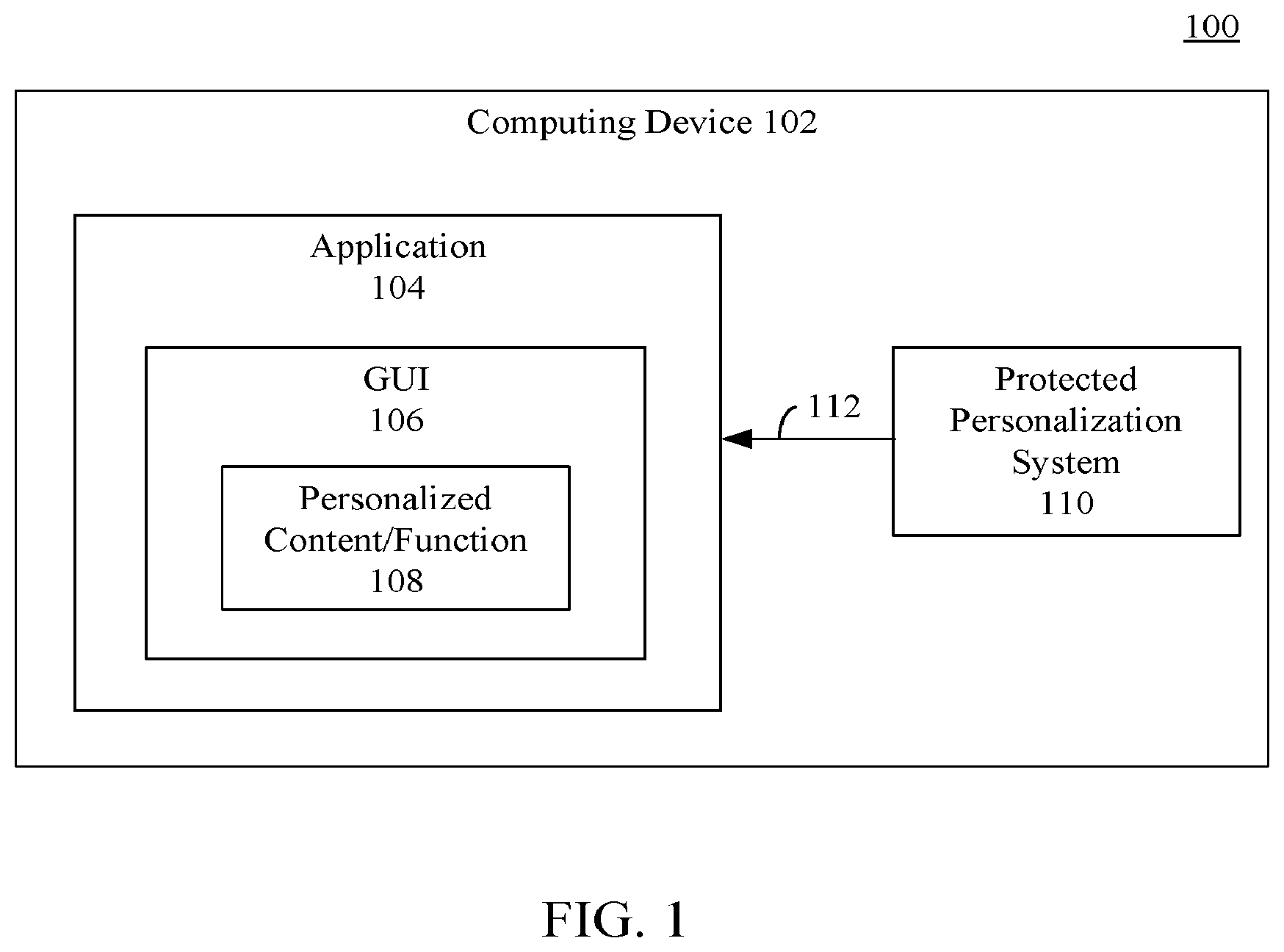 Patent US12353595 — Secure and private hyper-personalization system and method — Figure 1