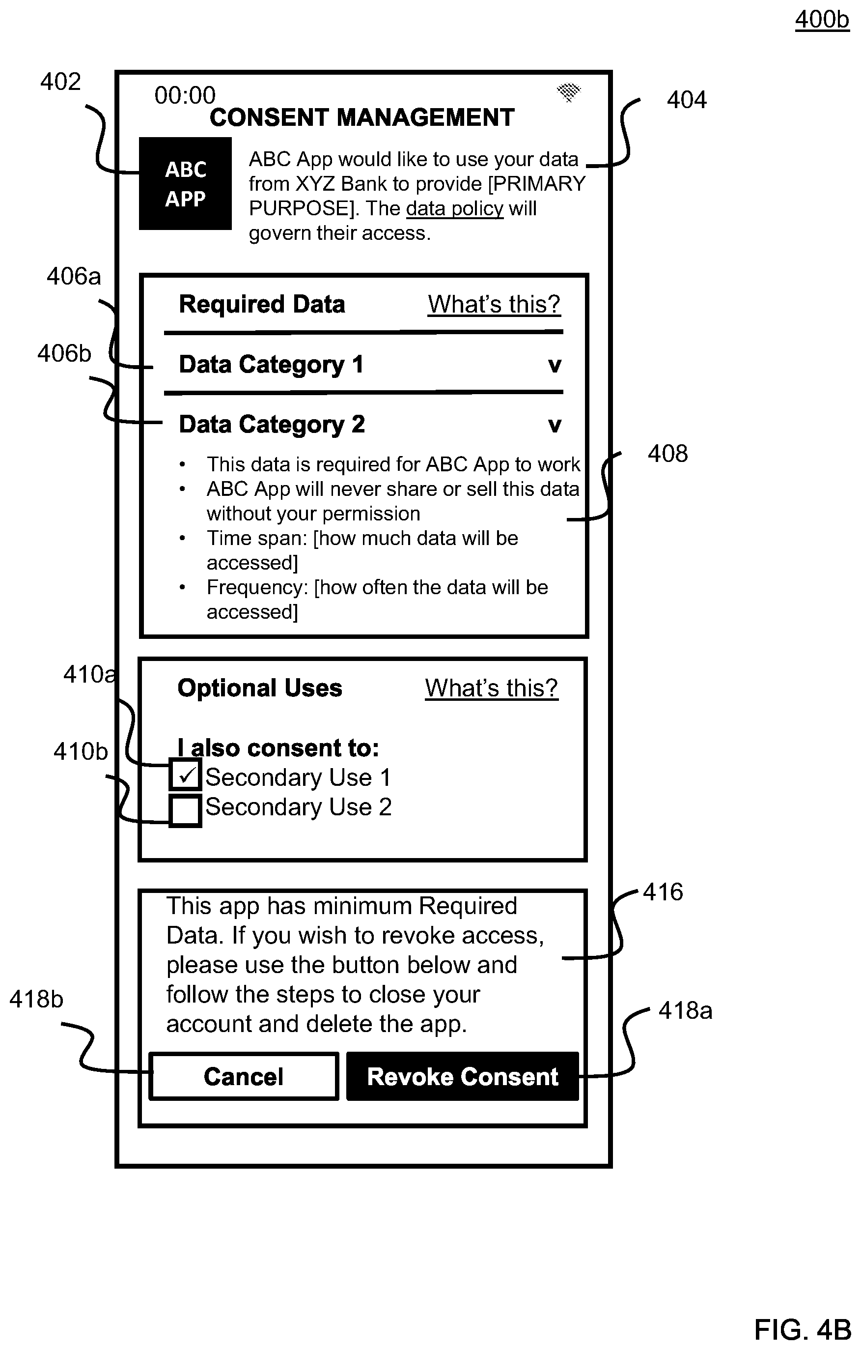 Patent US12353596 Figure 14 – System, method, and computer program product for consent management