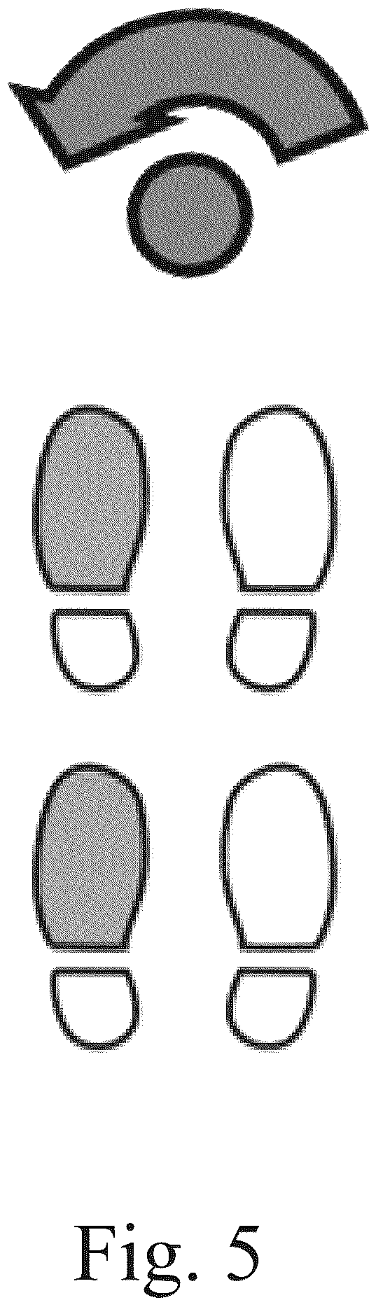 Patent US12353615 Figure 5 – System for navigating a virtual environment using seated walking-in-place footstep locomotion