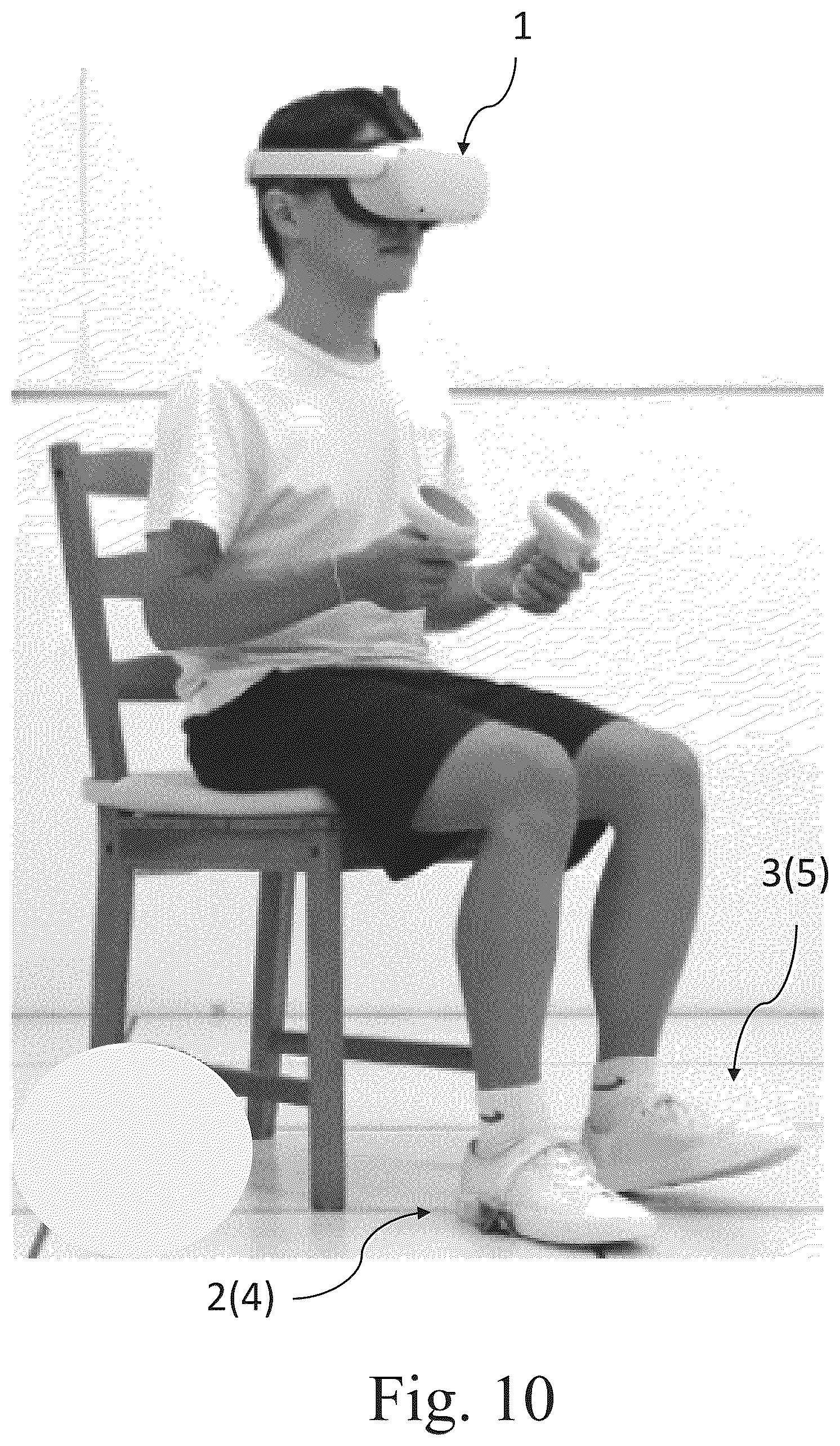 Patent US12353615 Figure 10 – System for navigating a virtual environment using seated walking-in-place footstep locomotion