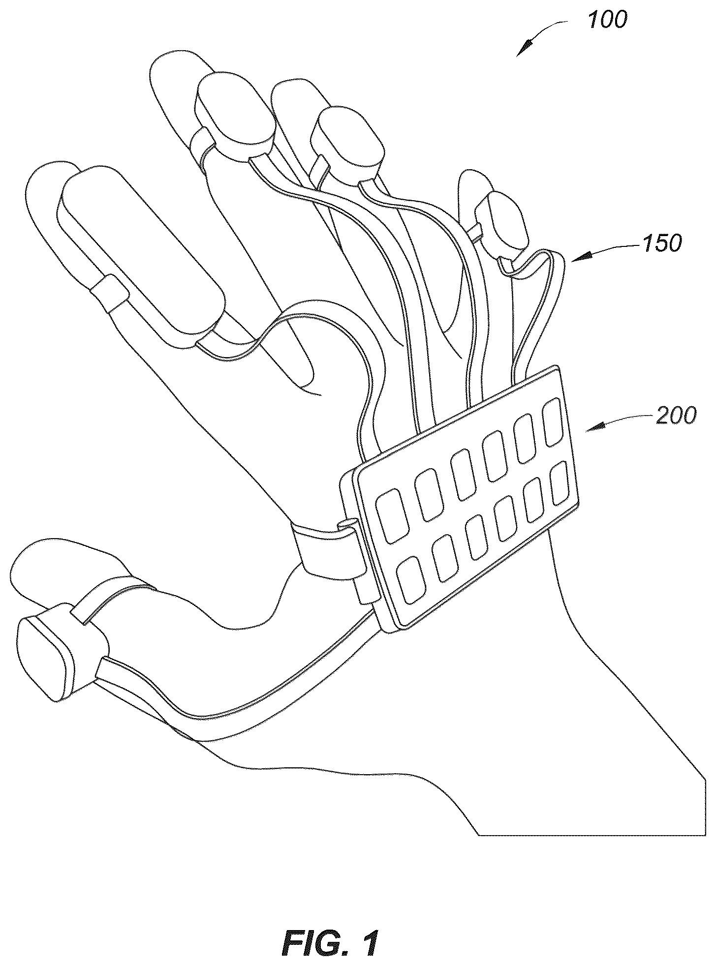 Patent US12353624 Figure 1 – Wearable computing apparatus for augmented reality, virtual reality and artificial intelligence interactions, and methods relating thereto