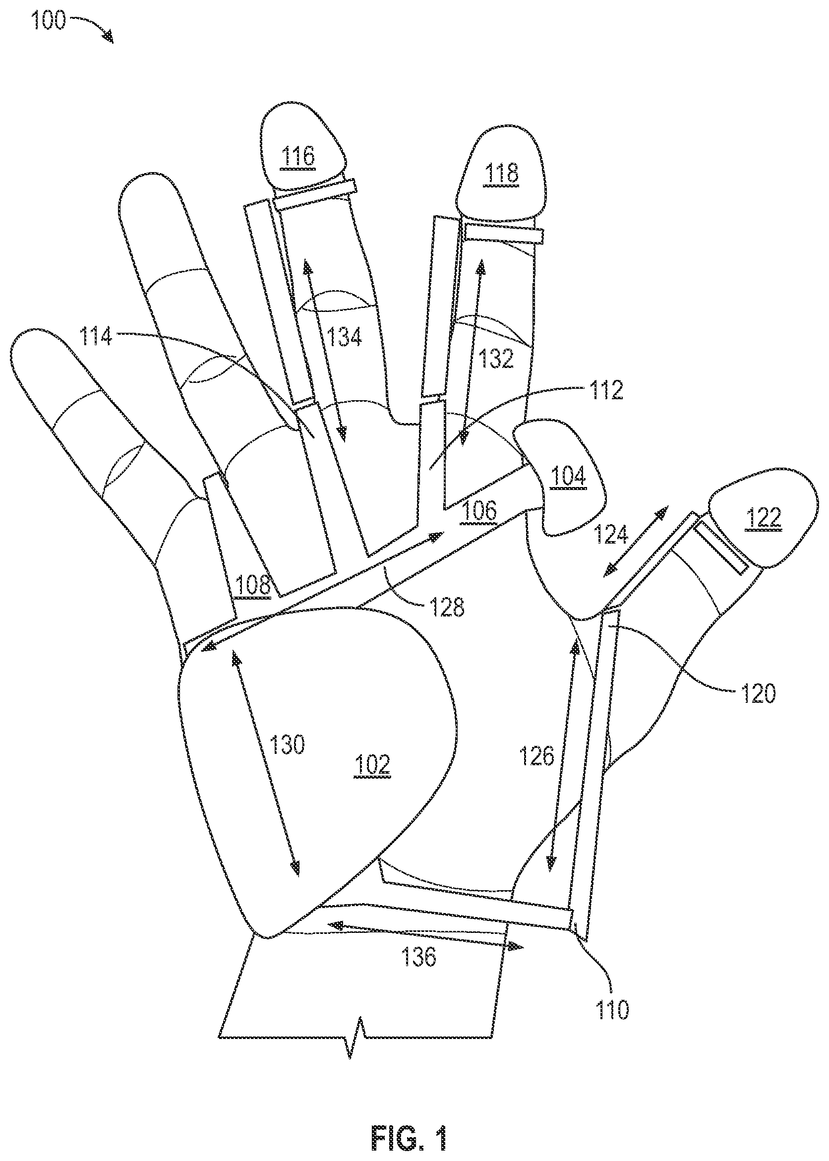 Patent US12353626 Figure 1 – Haptic hand controller system for mixed reality