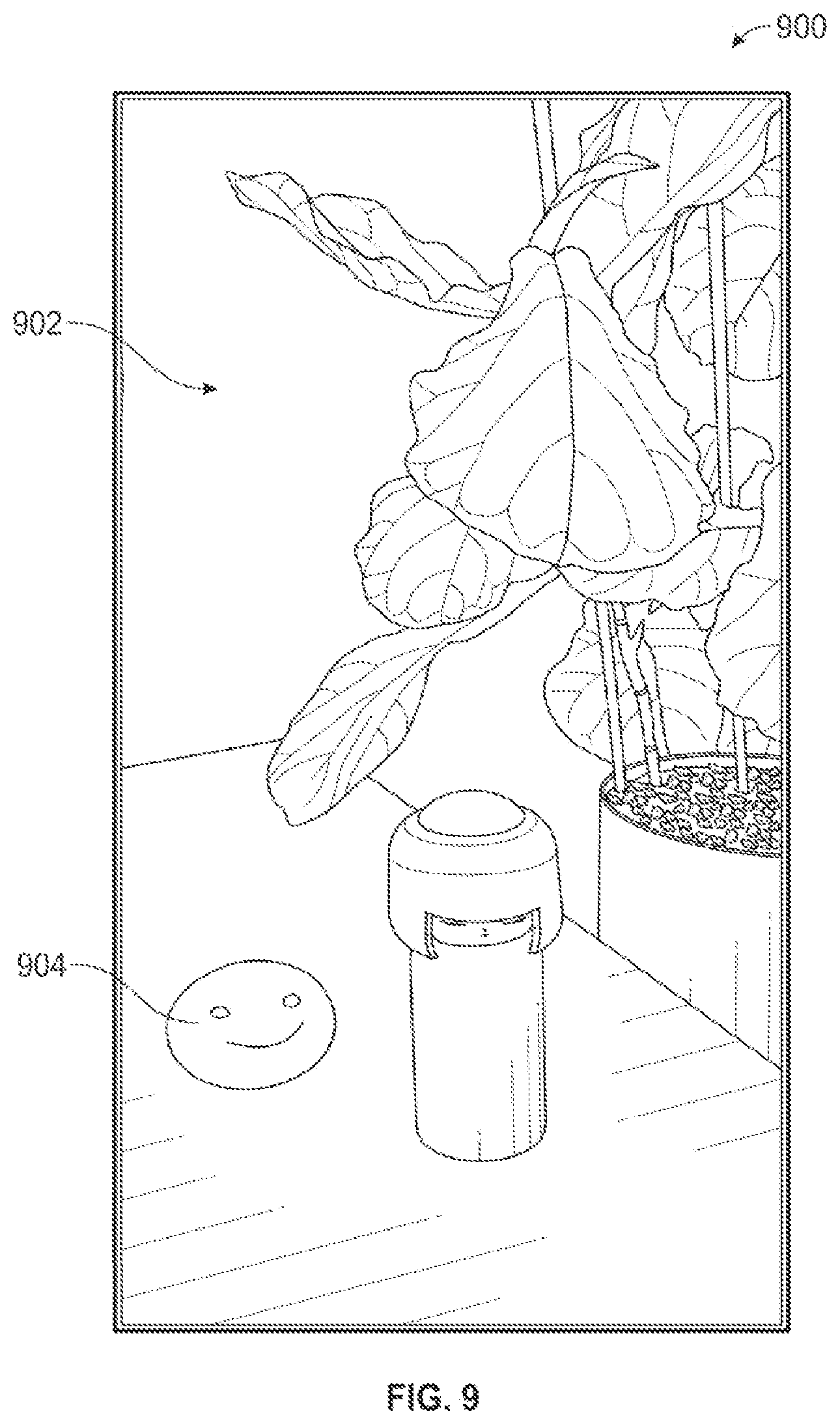 Patent US12353628 Figure 11 – Virtual reality communication interface with haptic feedback response