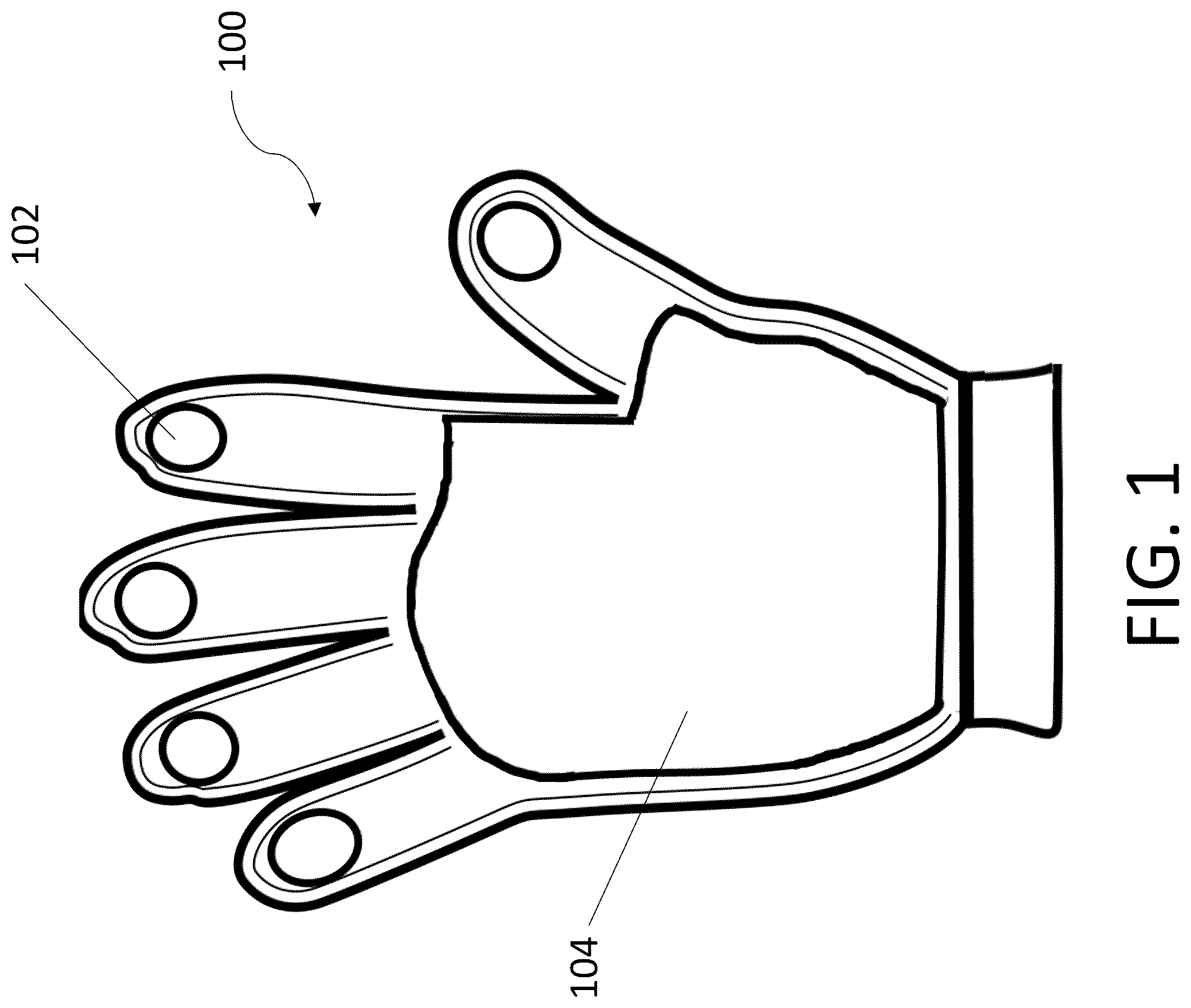 Patent US12353629 Figure 1 – Virtual reality glove