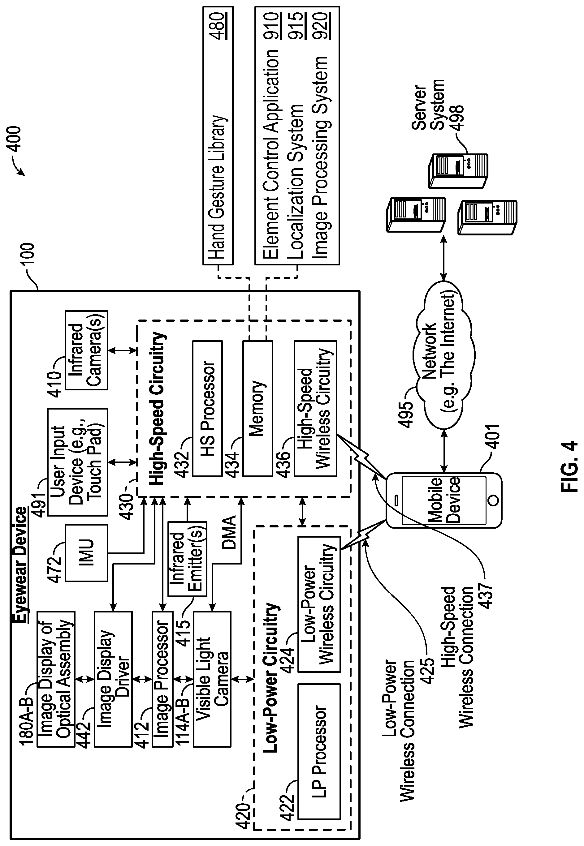 Patent US12353632 Figure 8 – Bimanual interactions between mapped hand regions for controlling virtual and graphical elements