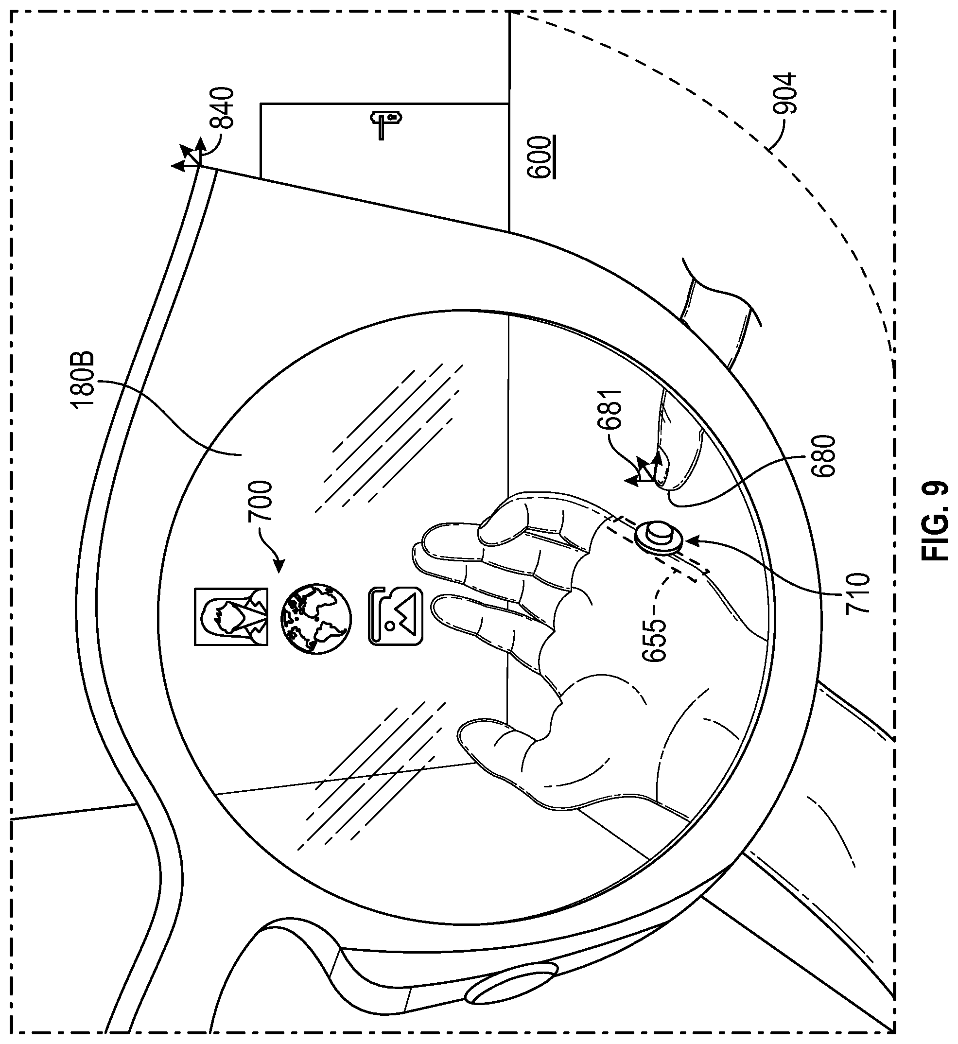 Patent US12353632 Figure 13 – Bimanual interactions between mapped hand regions for controlling virtual and graphical elements