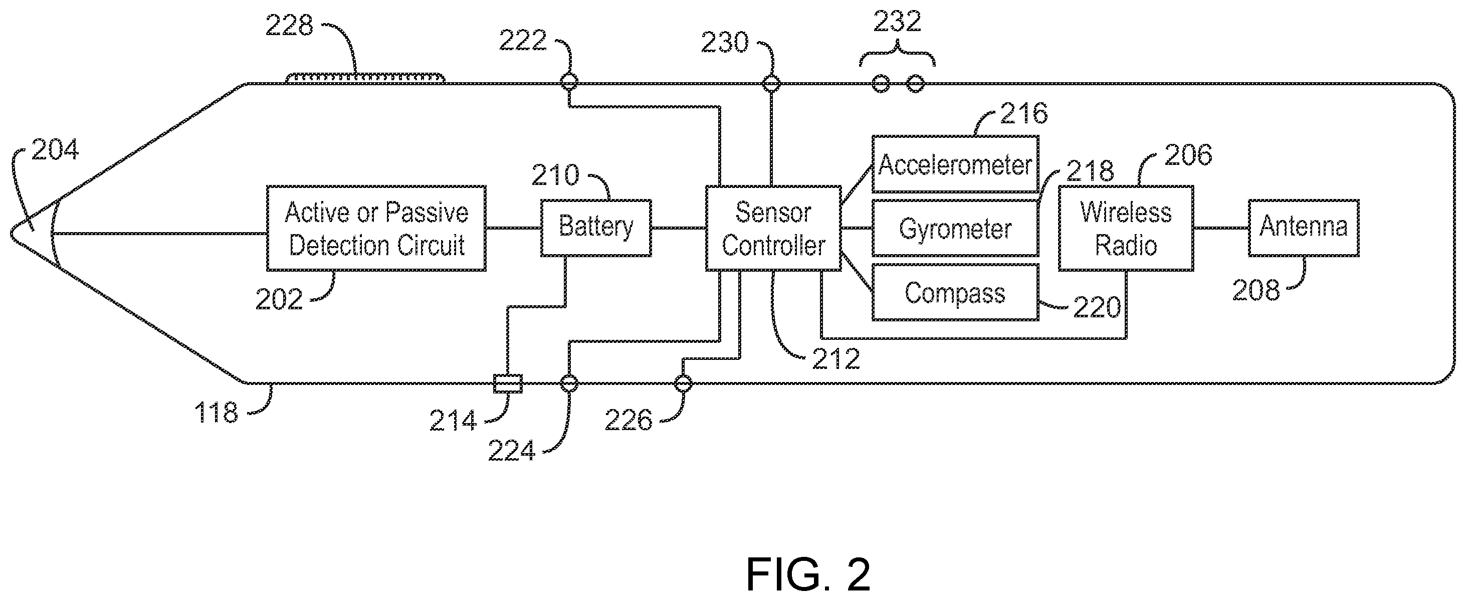 Patent US12353642 Figure 2 – Multi-function stylus with sensor controller