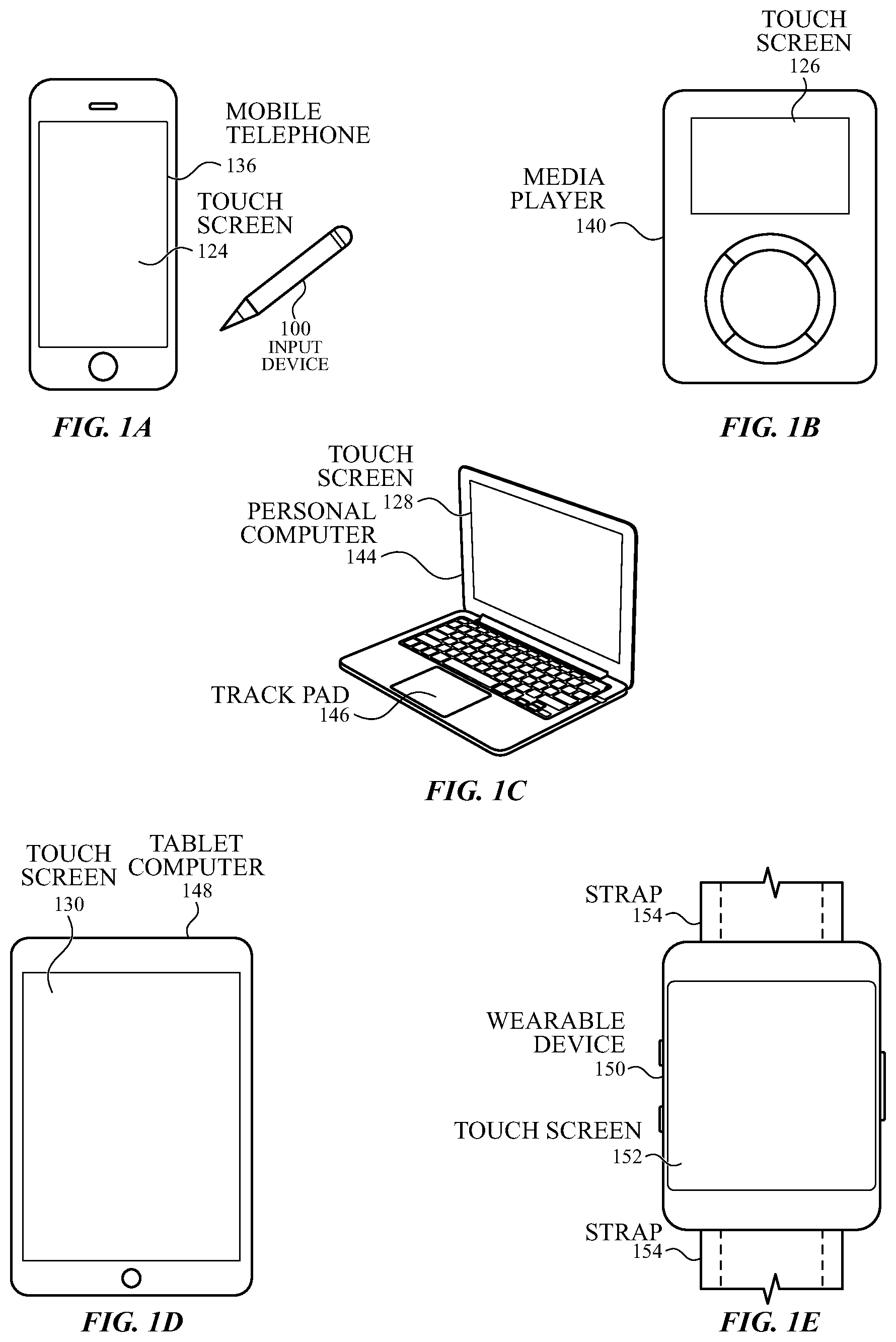 Patent US12353649 Figure 1 – Input device with optical sensors