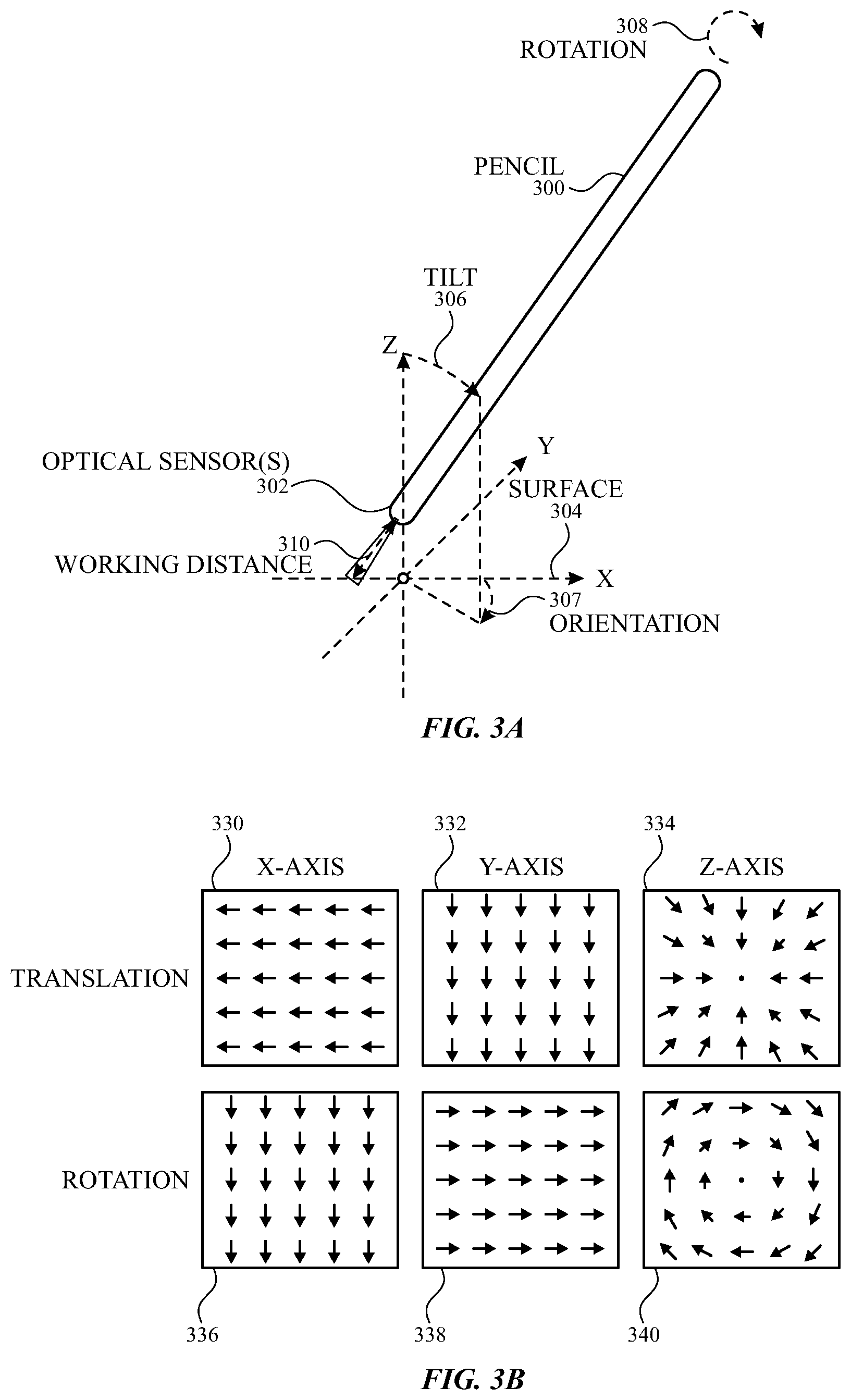 Patent US12353649 Figure 3 – Input device with optical sensors