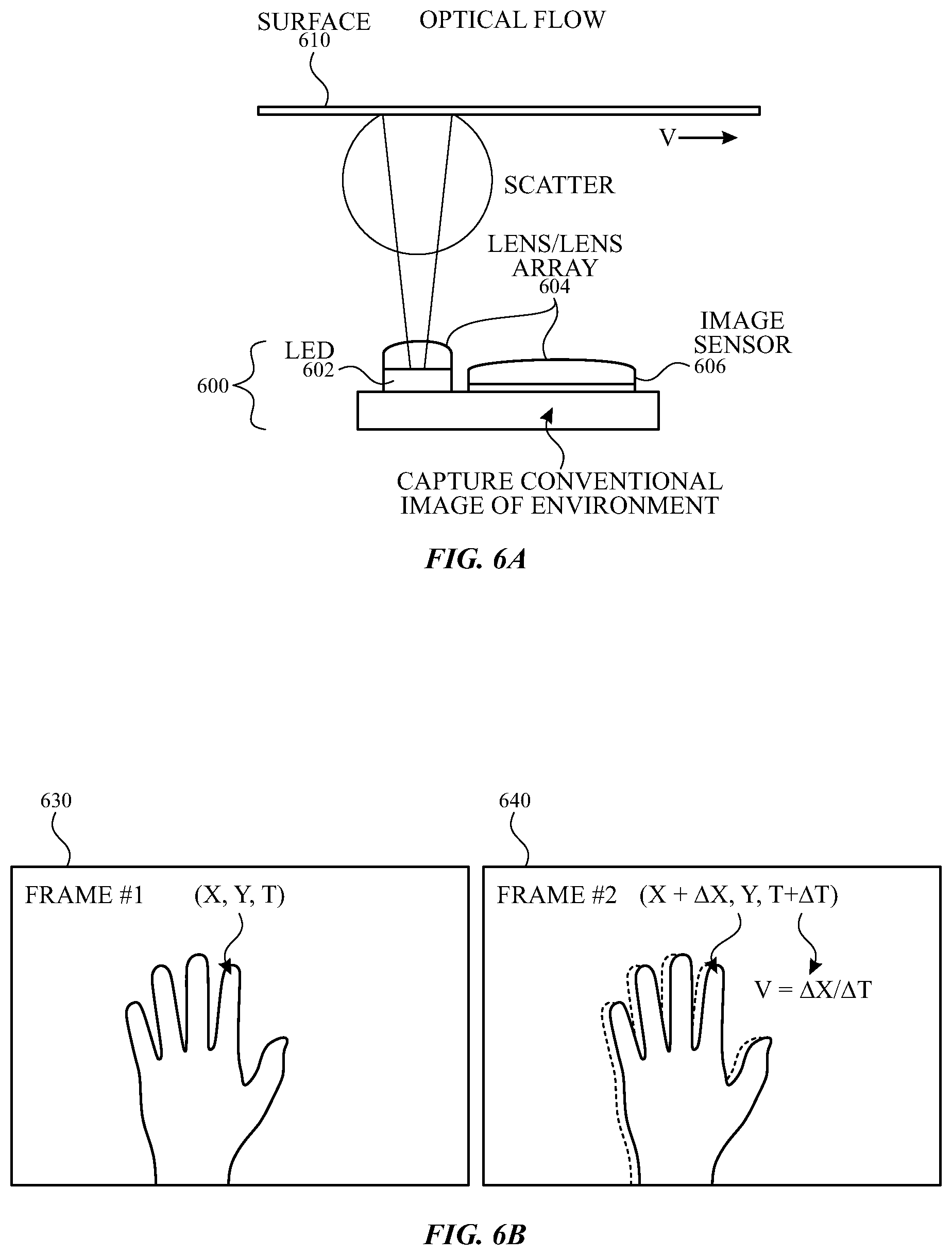 Patent US12353649 Figure 5 – Input device with optical sensors