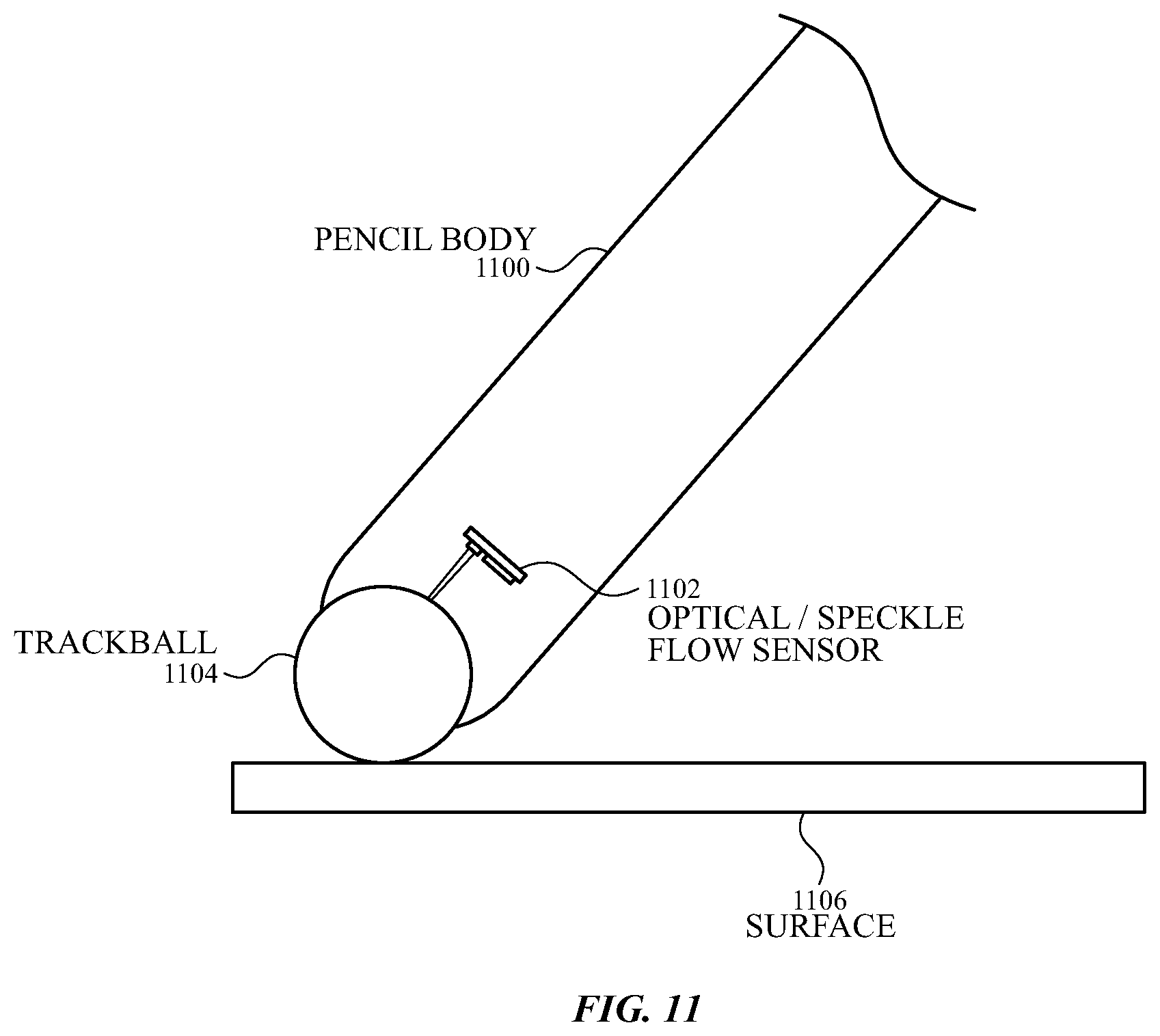 Patent US12353649 Figure 8 – Input device with optical sensors