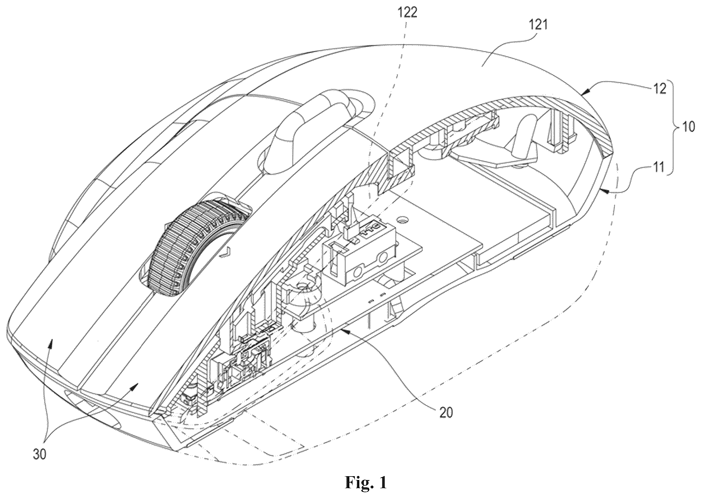 Patent US12353650 Figure 1 – Mouse structure