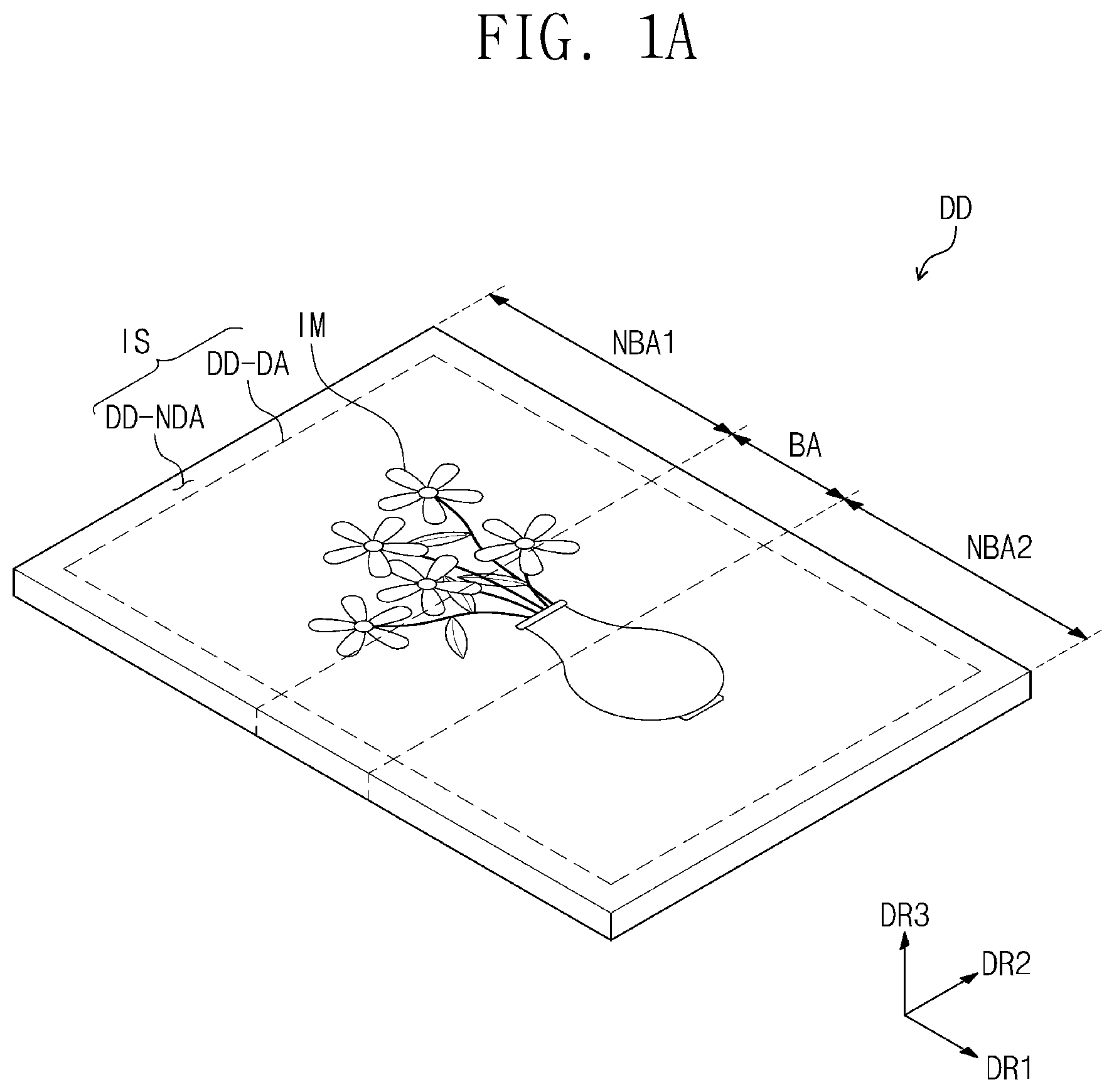 Patent US12353656 Figure 1 – Display device including a conductive portion covering an area in which clock signal lines and touch signal lines overlap
