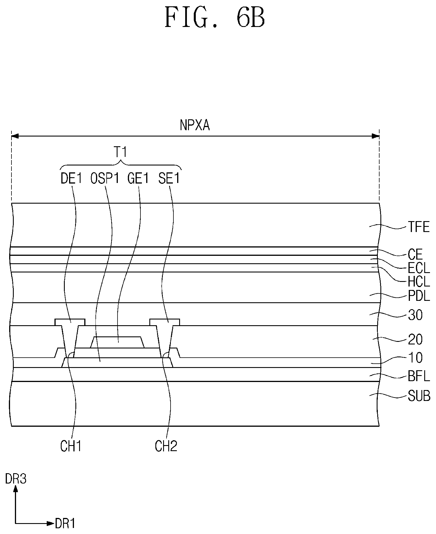 Patent US12353656 Figure 12 – Display device including a conductive portion covering an area in which clock signal lines and touch signal lines overlap