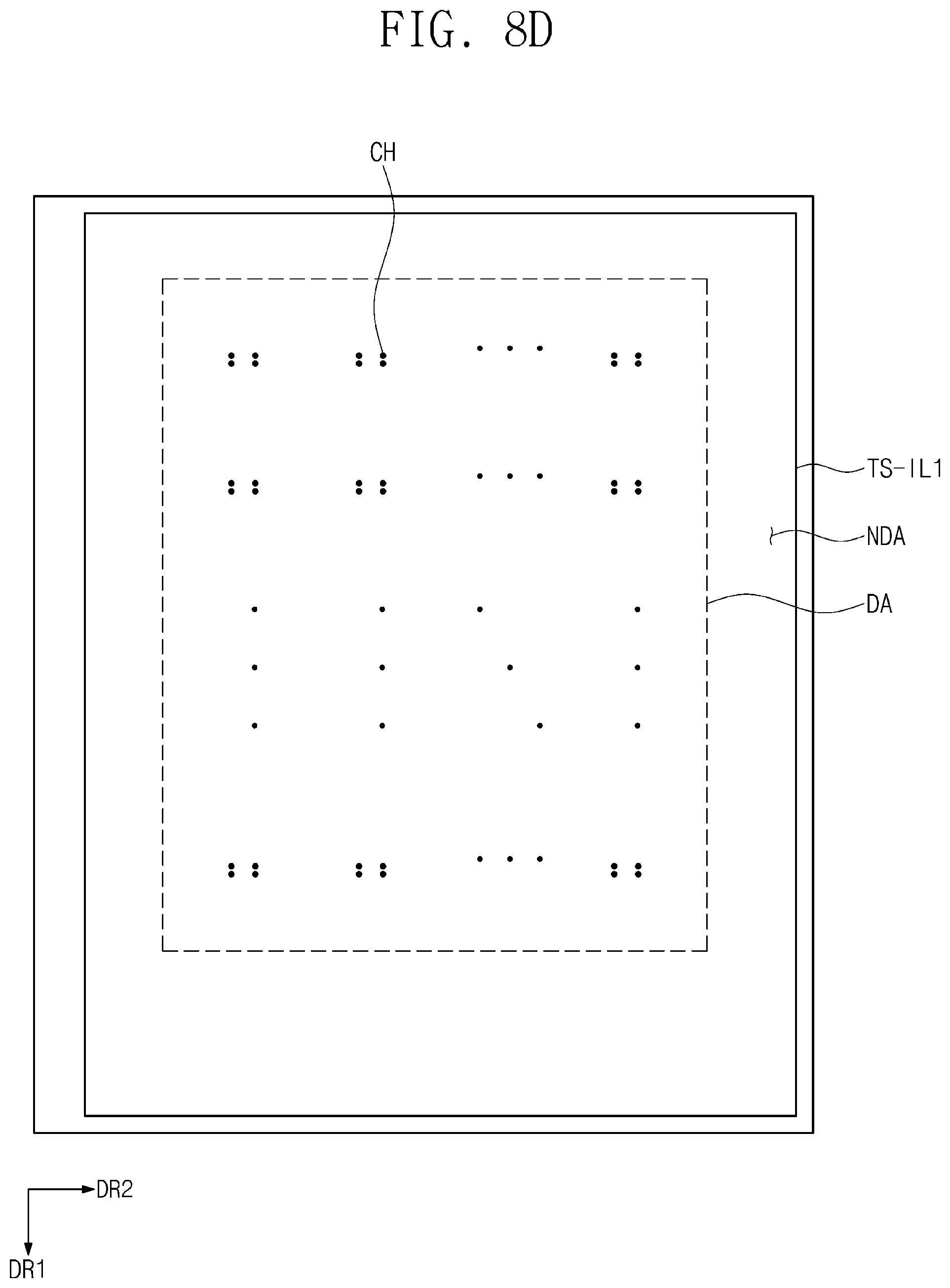 Patent US12353656 Figure 19 – Display device including a conductive portion covering an area in which clock signal lines and touch signal lines overlap