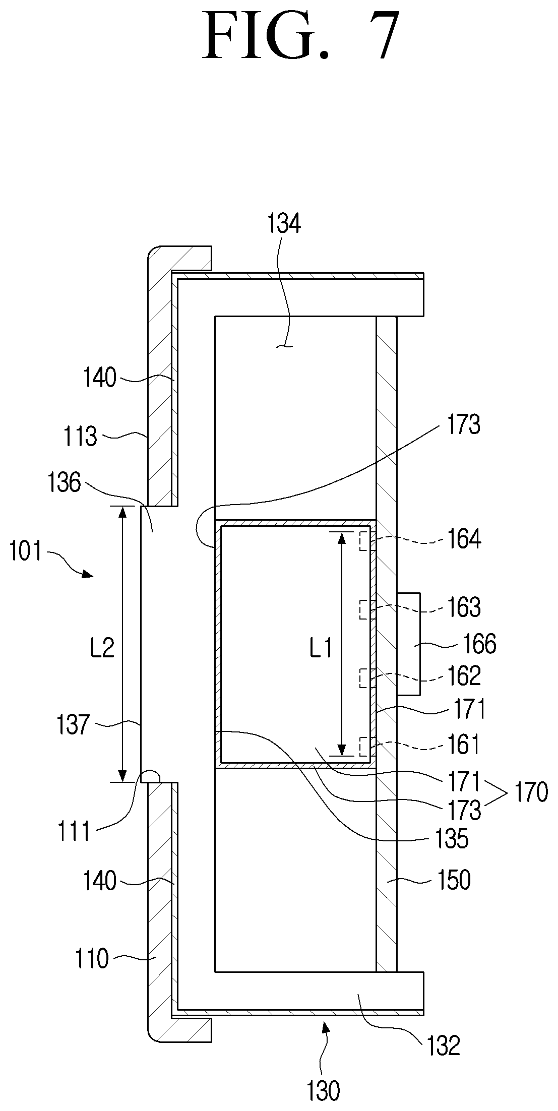 Patent US12353657 Figure 7 – Refrigerator including touch interface