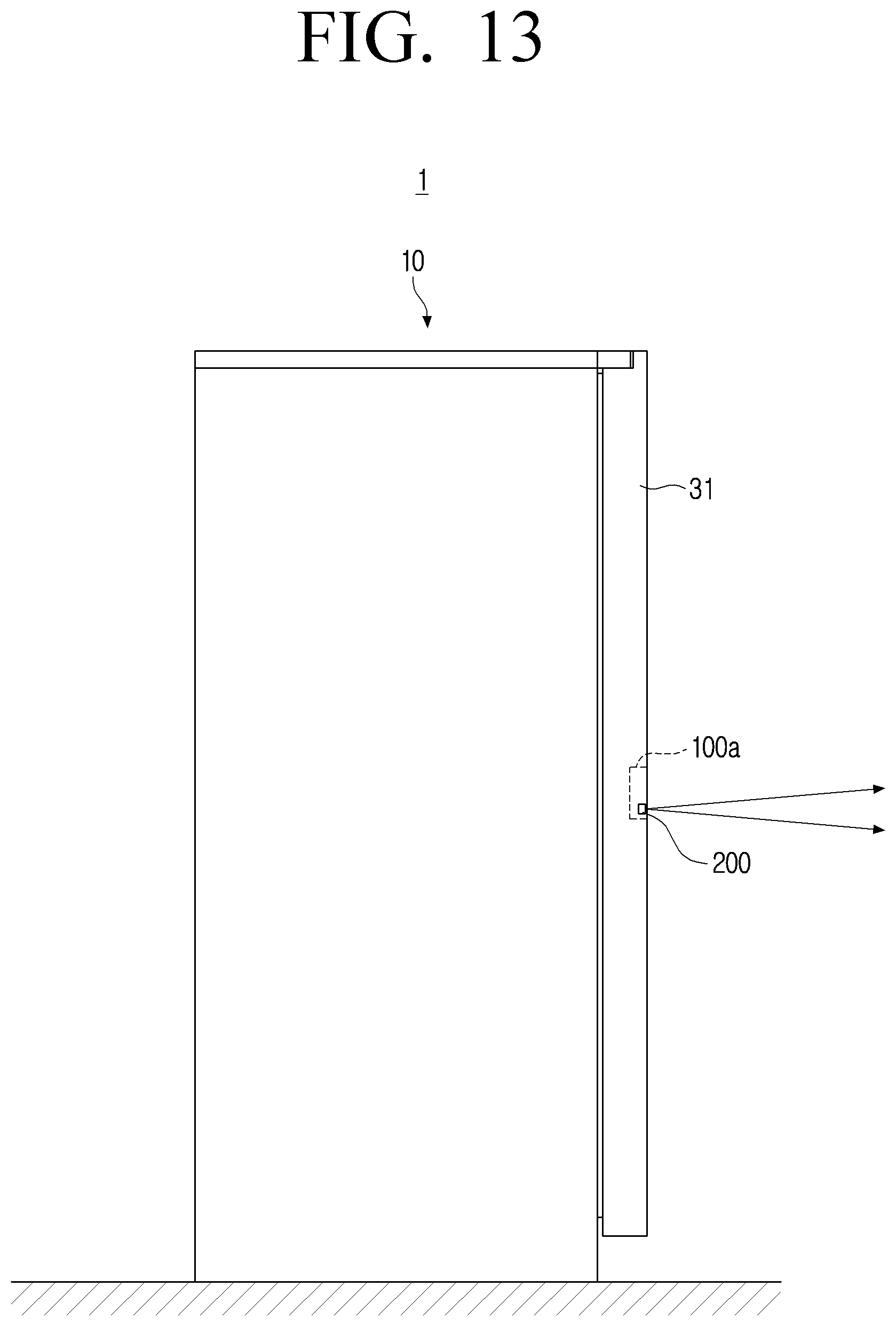 Patent US12353657 Figure 13 – Refrigerator including touch interface