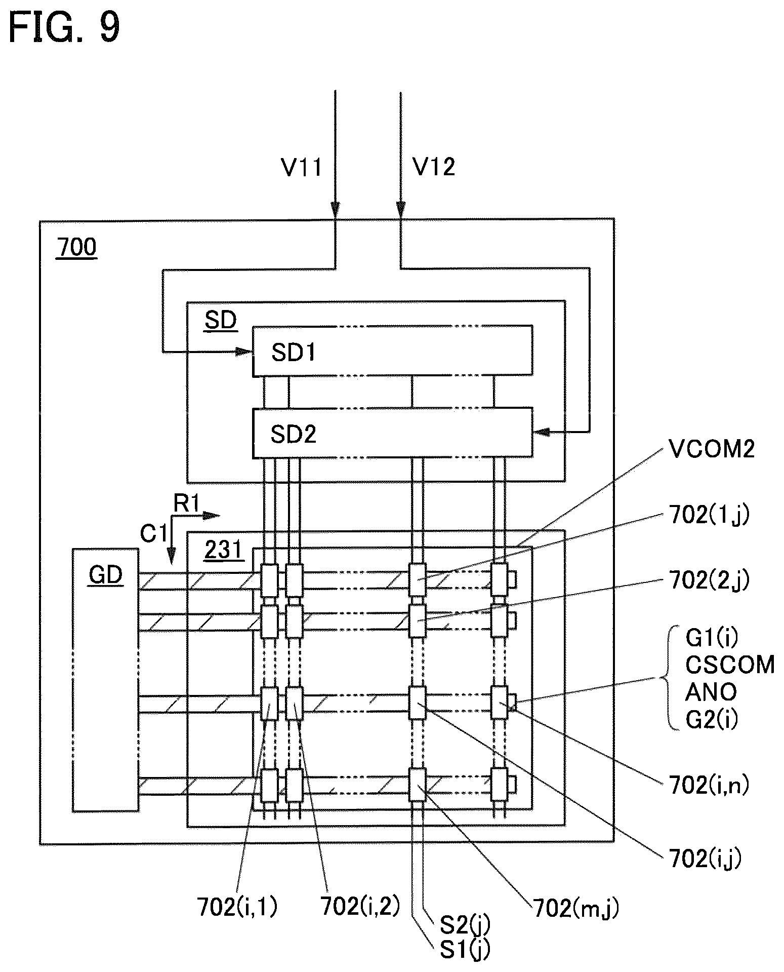 Patent US12353658 Figure 9 – Input/output panel, input/output device, and semiconductor device