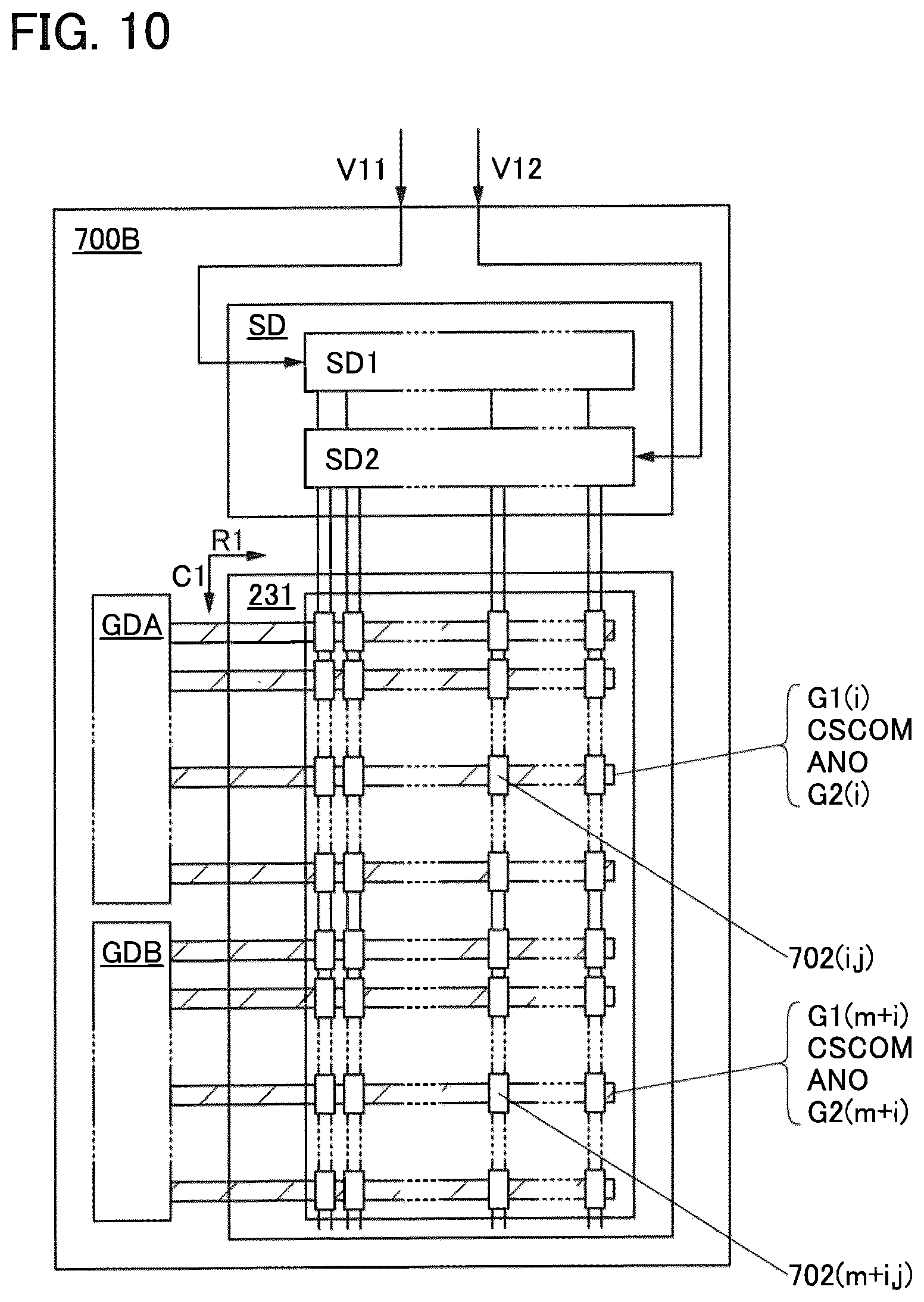 Patent US12353658 Figure 10 – Input/output panel, input/output device, and semiconductor device