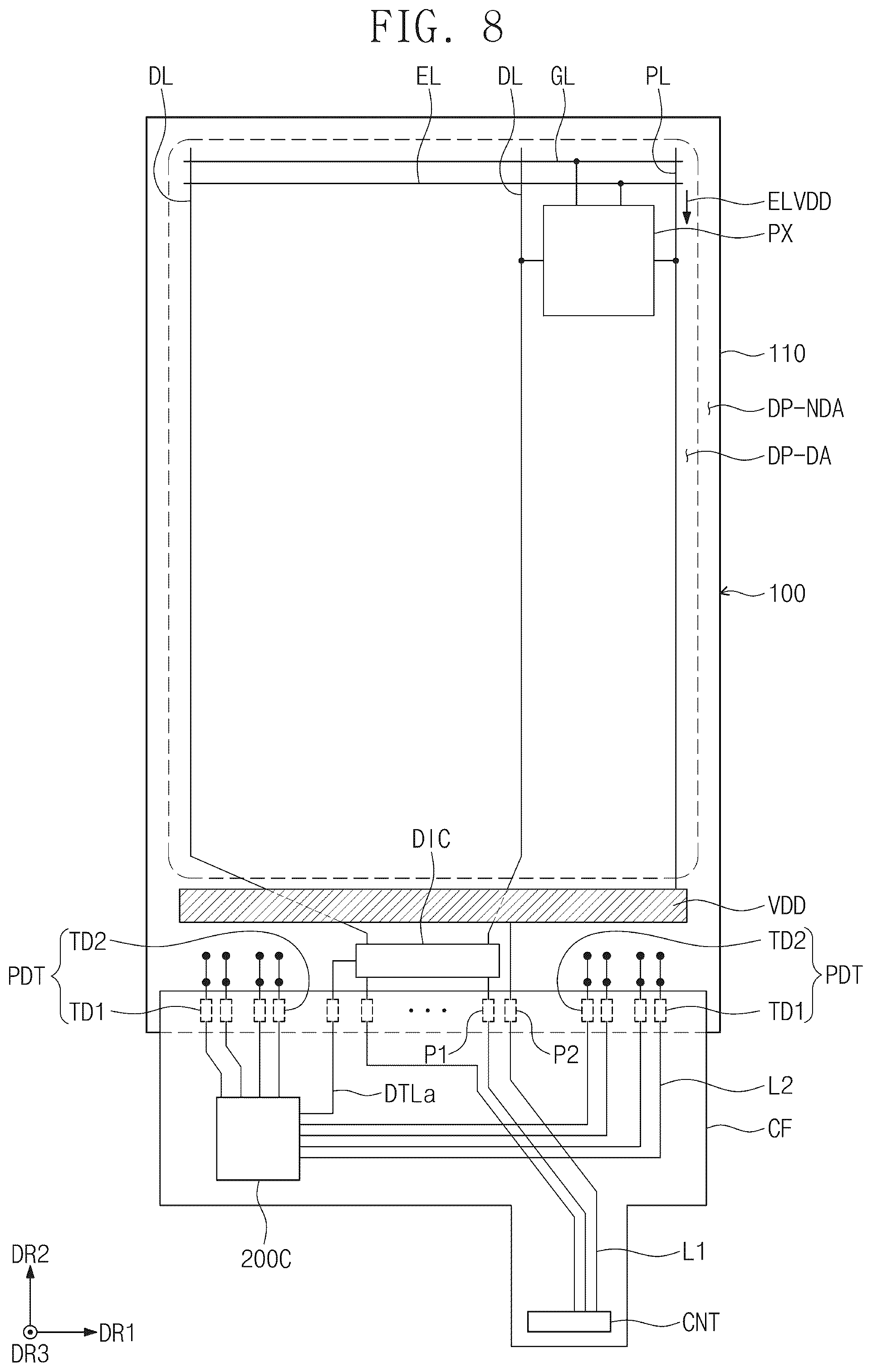 Patent US12353663 Figure 8 – Electronic device