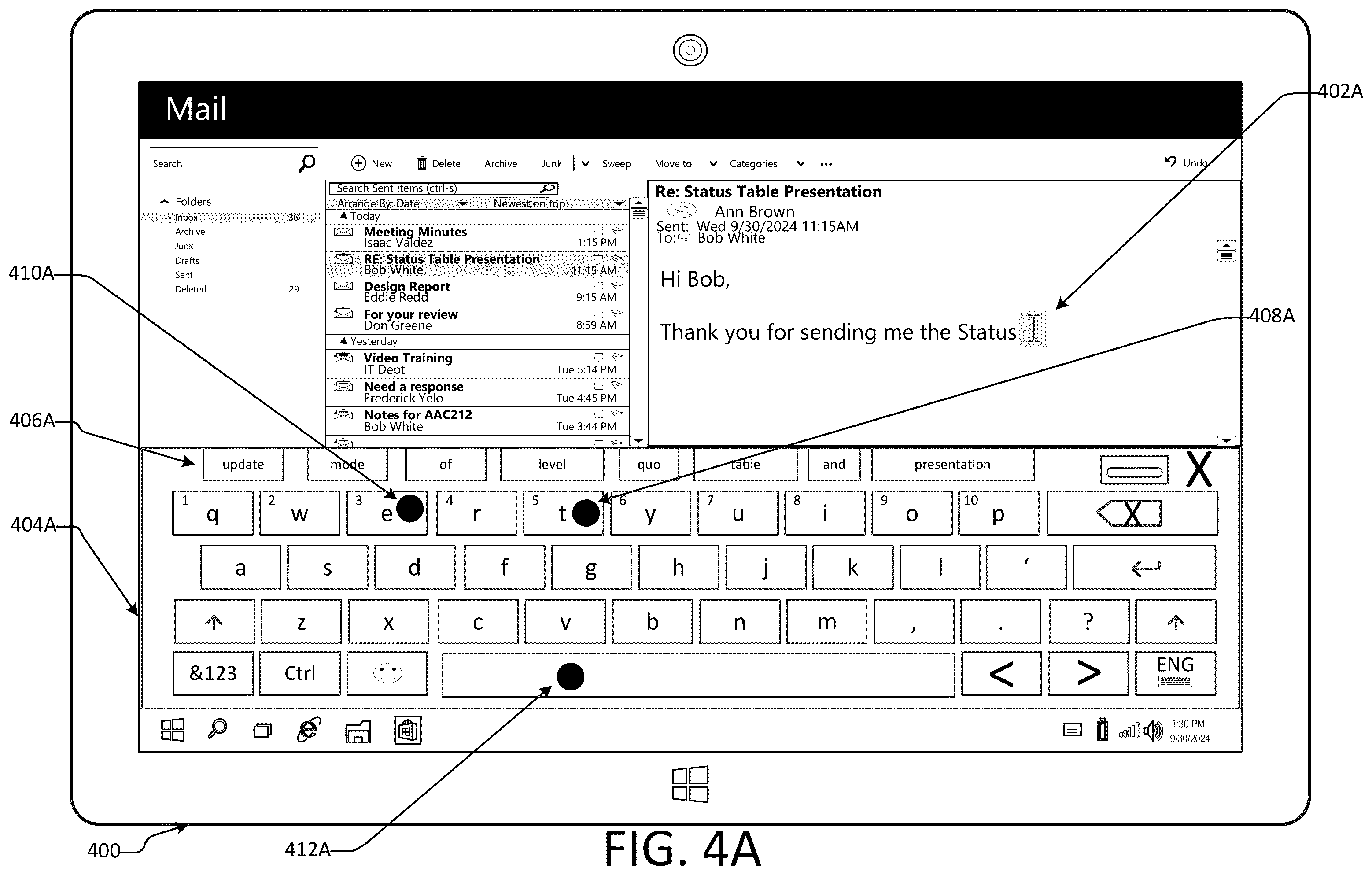 Patent US12353670 Figure 4 – Intelligent response using eye gaze