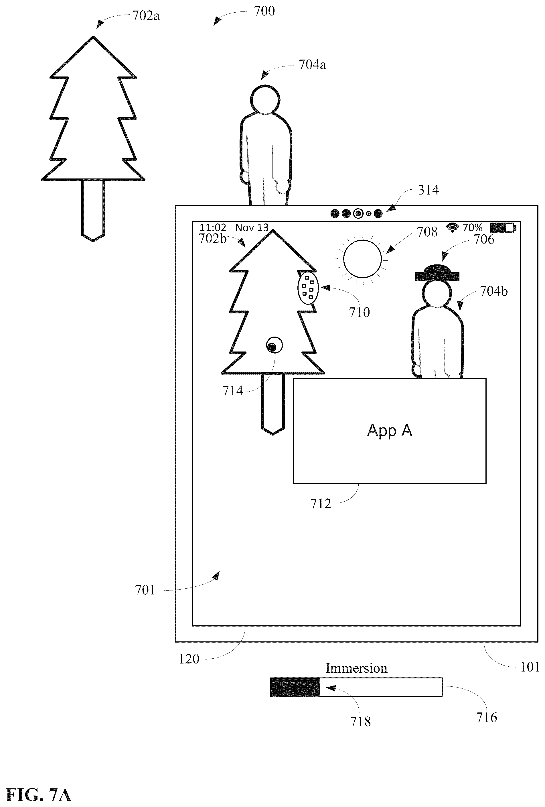 Patent US12353672 Figure 7 – Methods for adjusting and/or controlling immersion associated with user interfaces