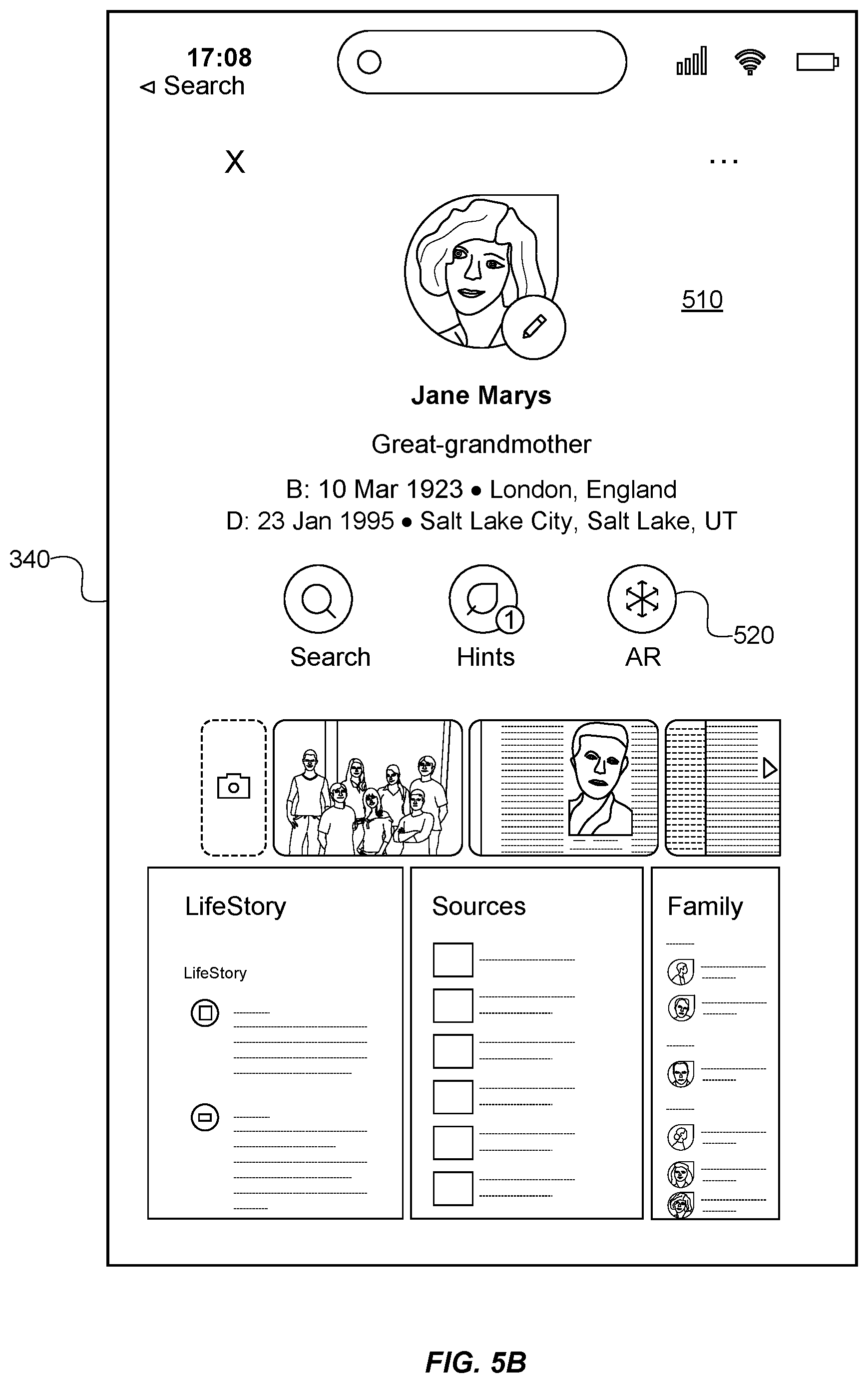 Patent US12353674 Figure 6 – Artificial reality family history experience