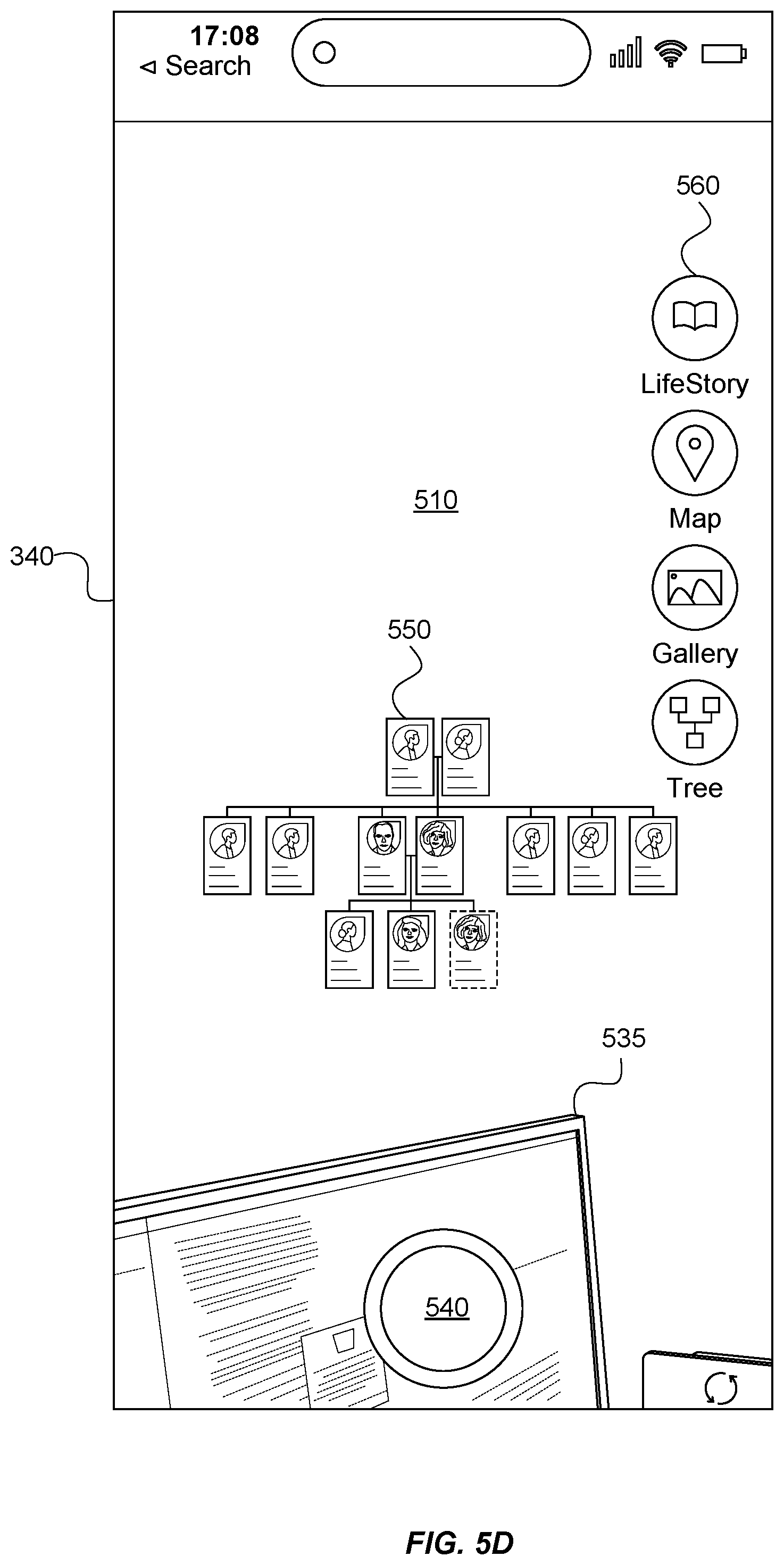 Patent US12353674 Figure 8 – Artificial reality family history experience