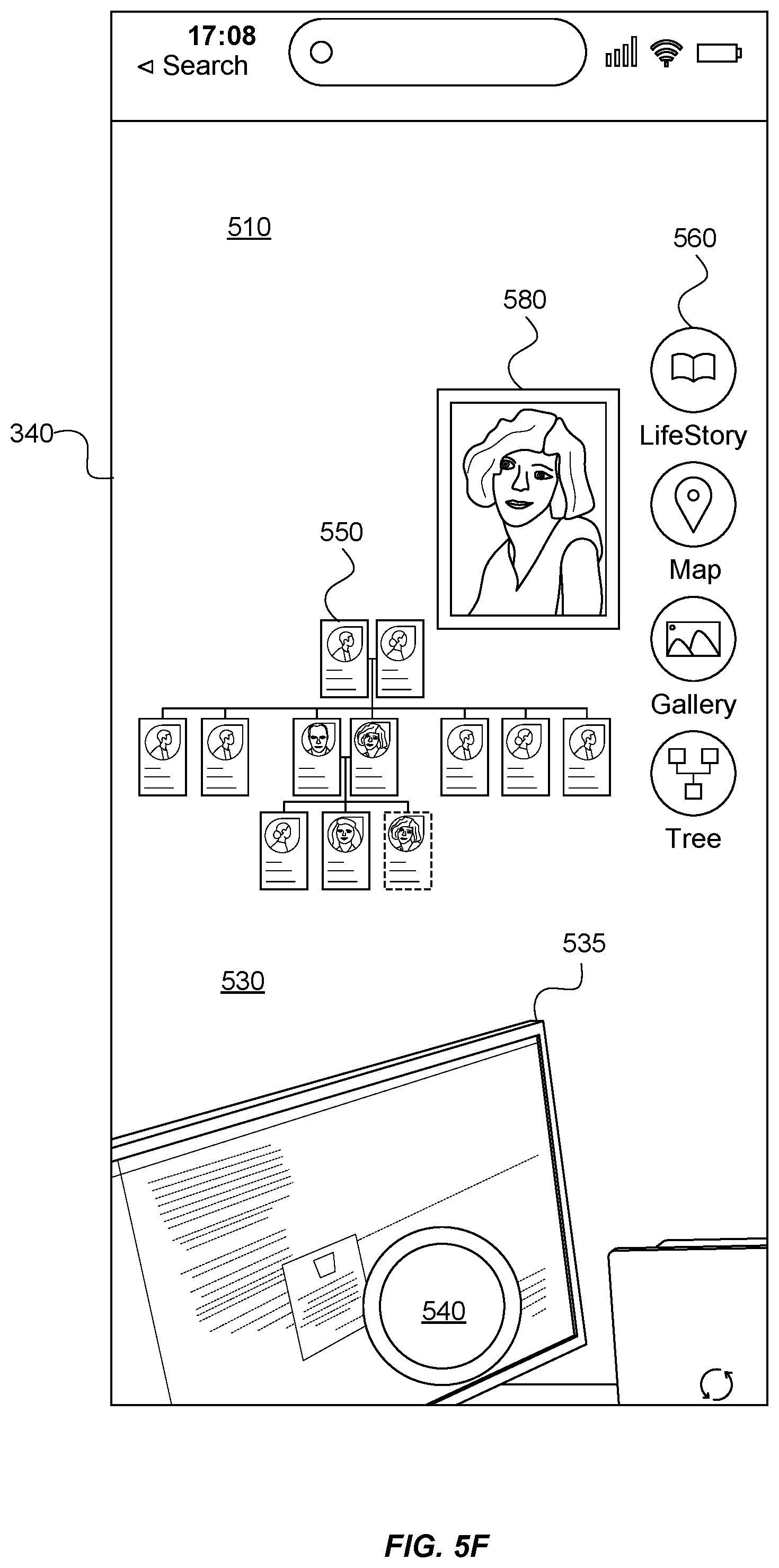 Patent US12353674 Figure 10 – Artificial reality family history experience