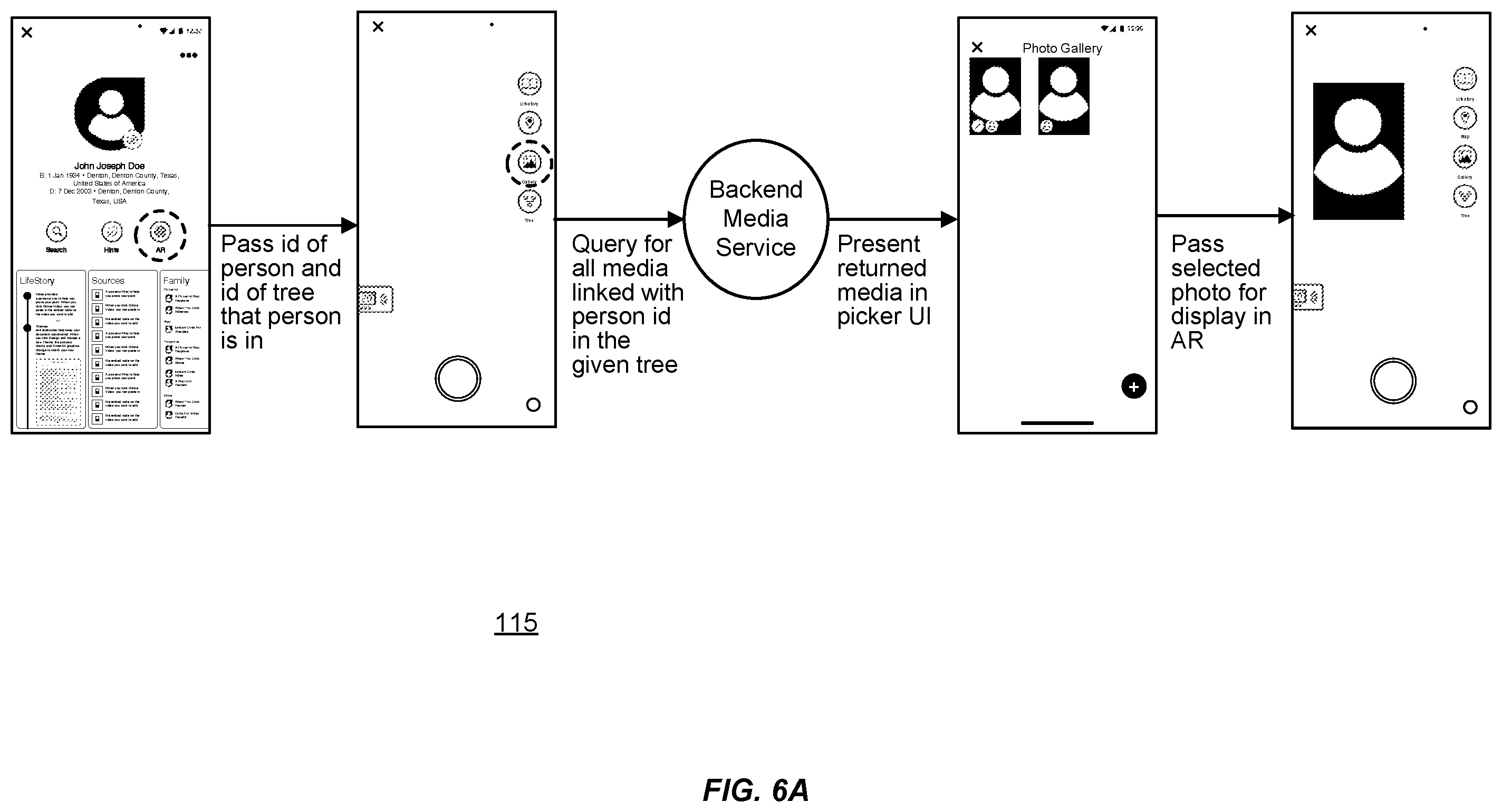 Patent US12353674 Figure 11 – Artificial reality family history experience