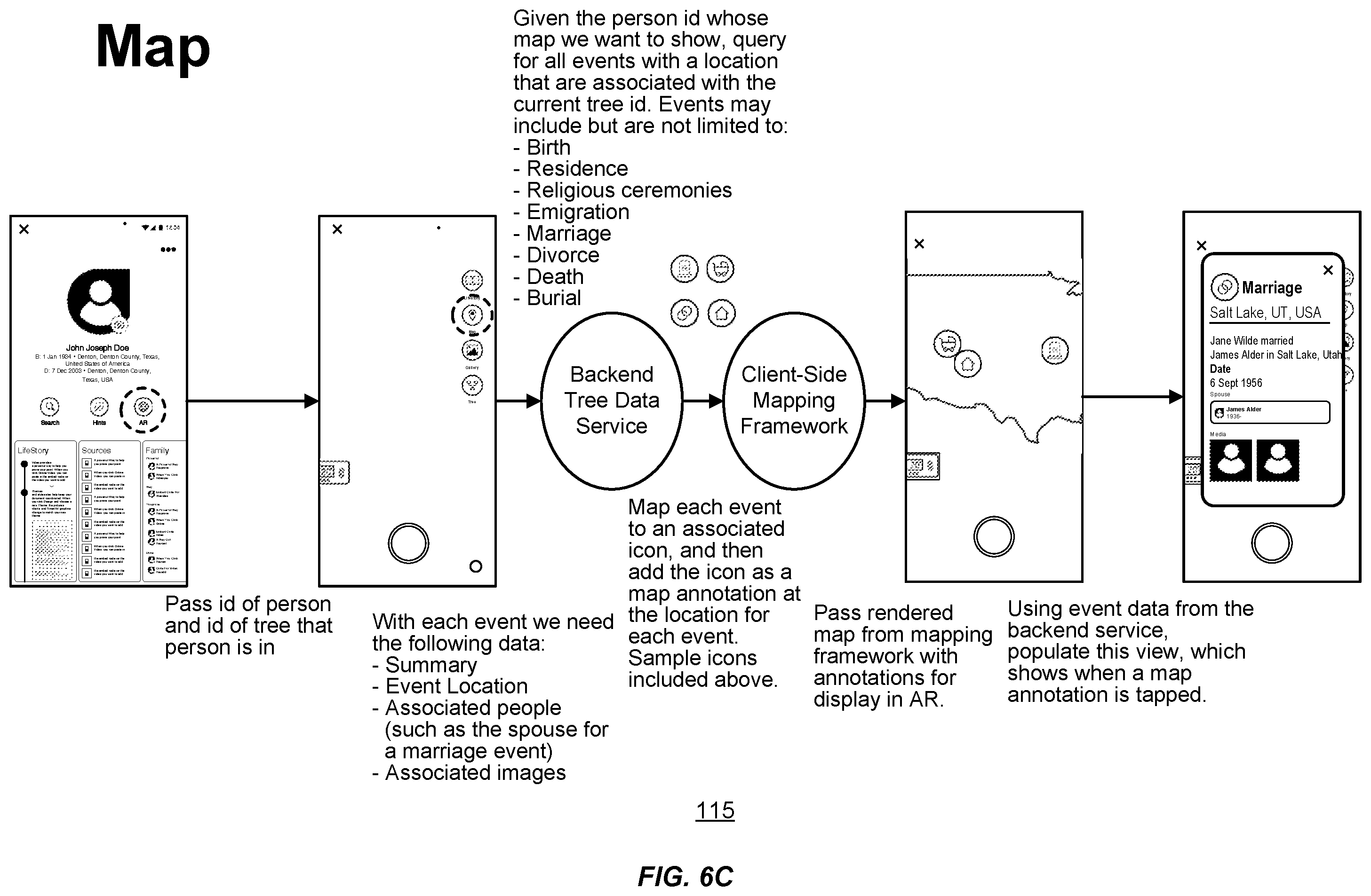 Patent US12353674 Figure 13 – Artificial reality family history experience