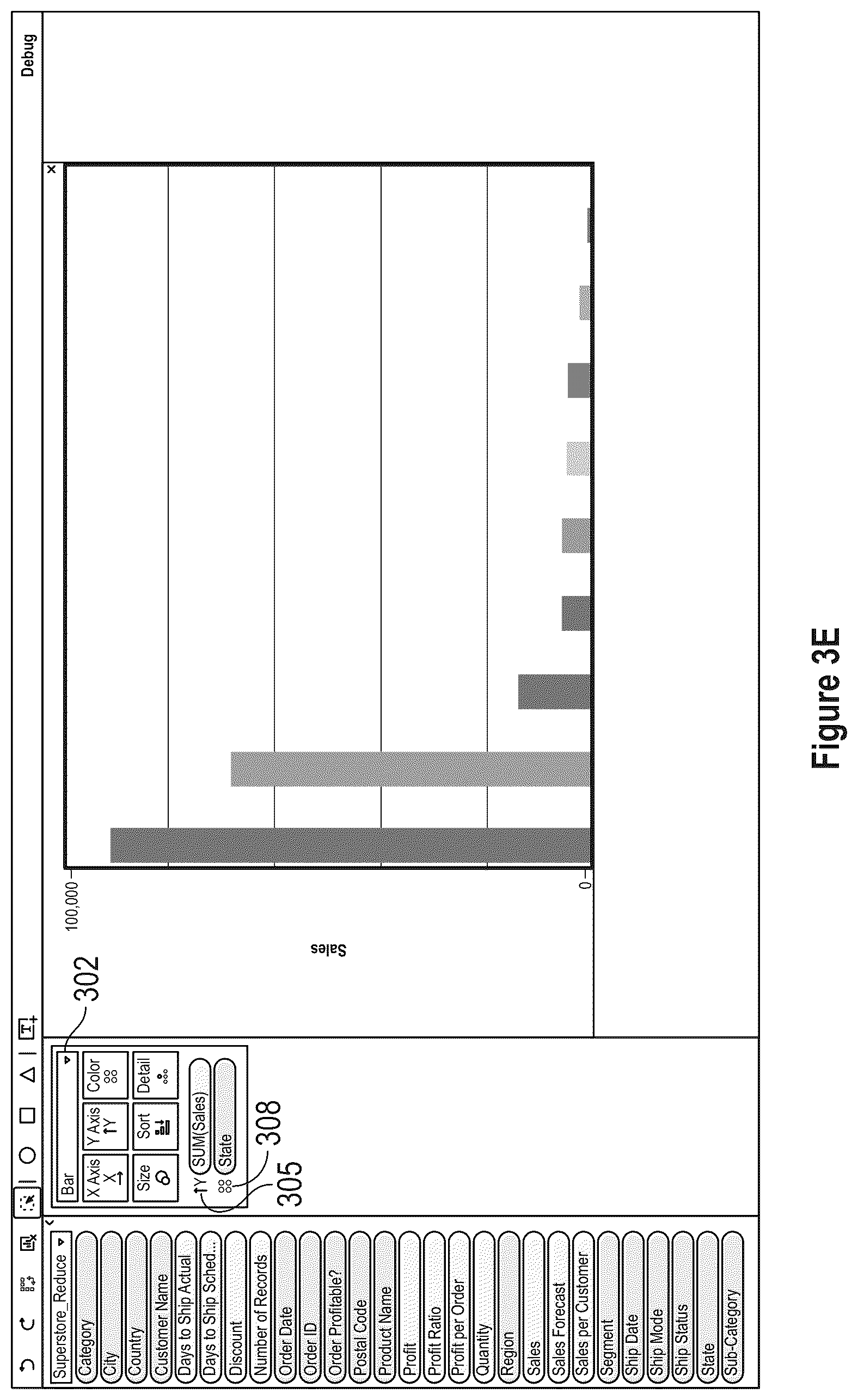 Patent US12353675 Figure 7 – Data analysis platform with animation for rendering graphical representations of data
