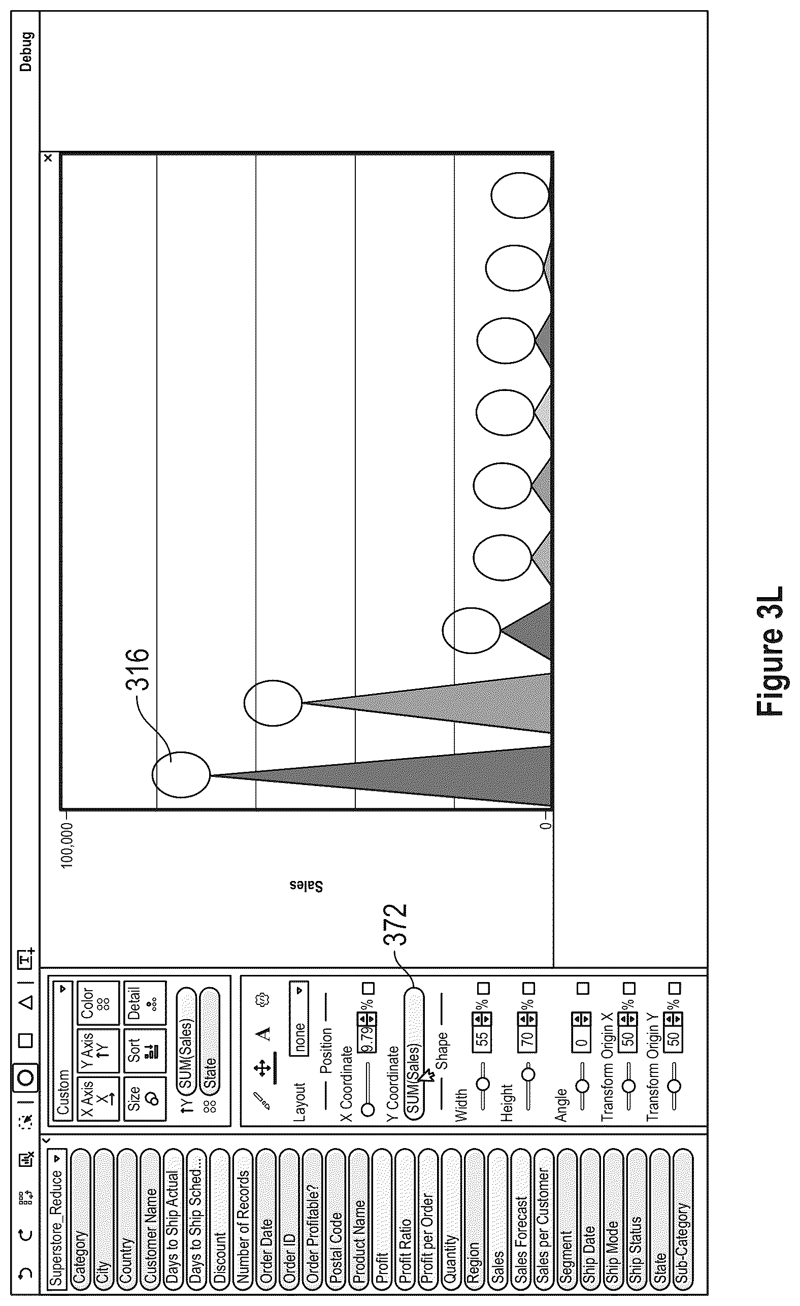 Patent US12353675 Figure 14 – Data analysis platform with animation for rendering graphical representations of data