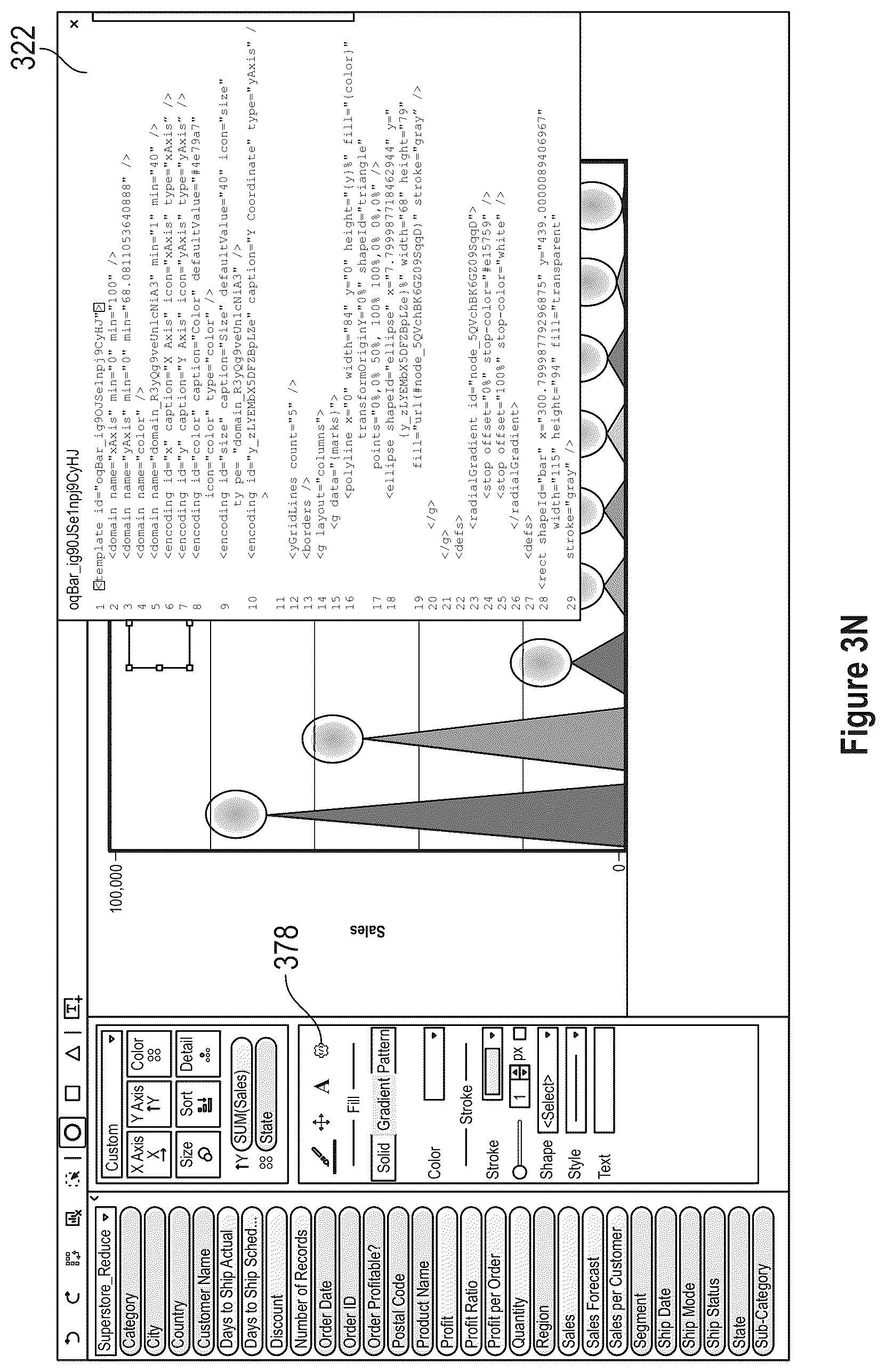 Patent US12353675 Figure 16 – Data analysis platform with animation for rendering graphical representations of data