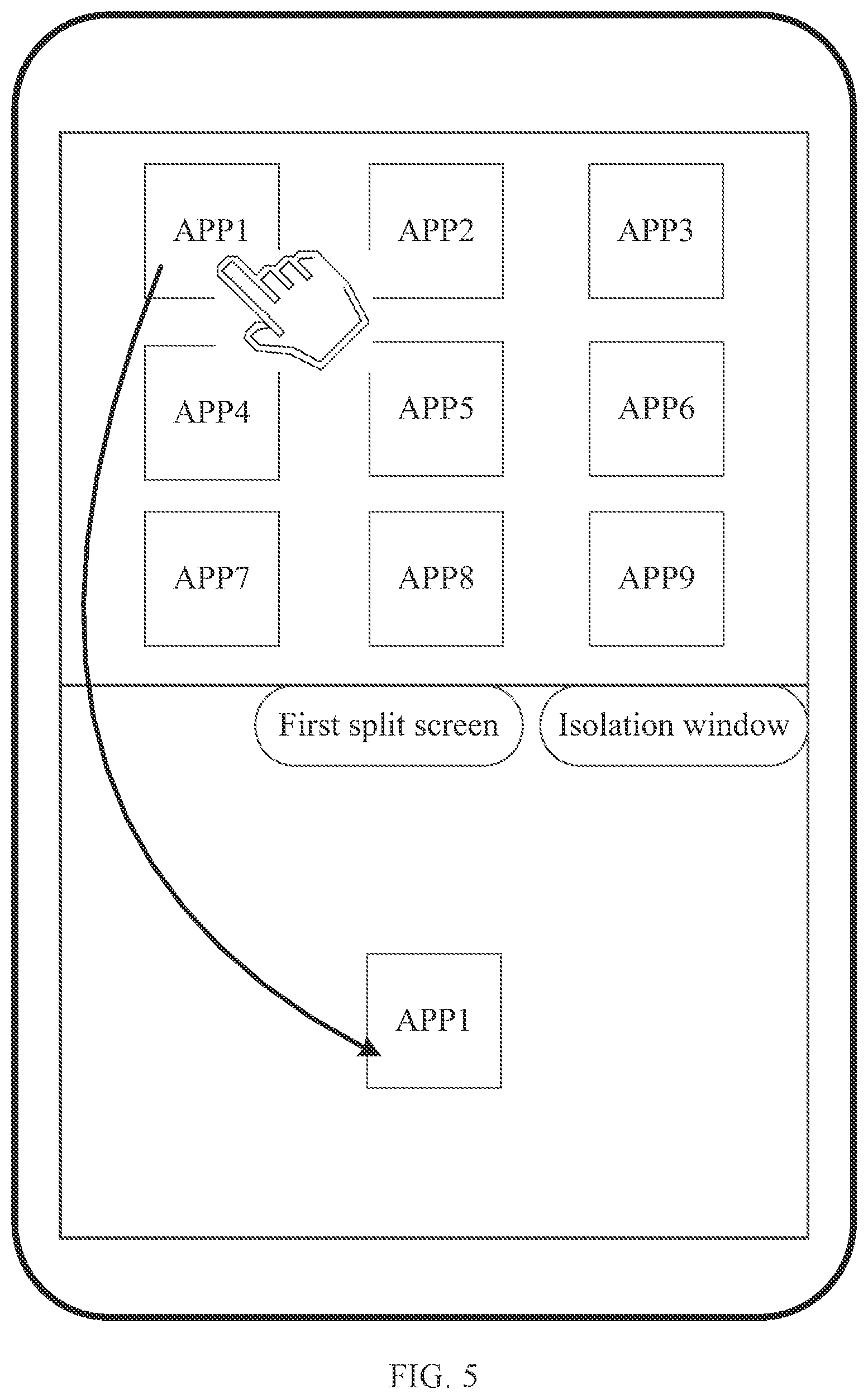 Patent US12353676 Figure 5 – Data isolation method and electronic device