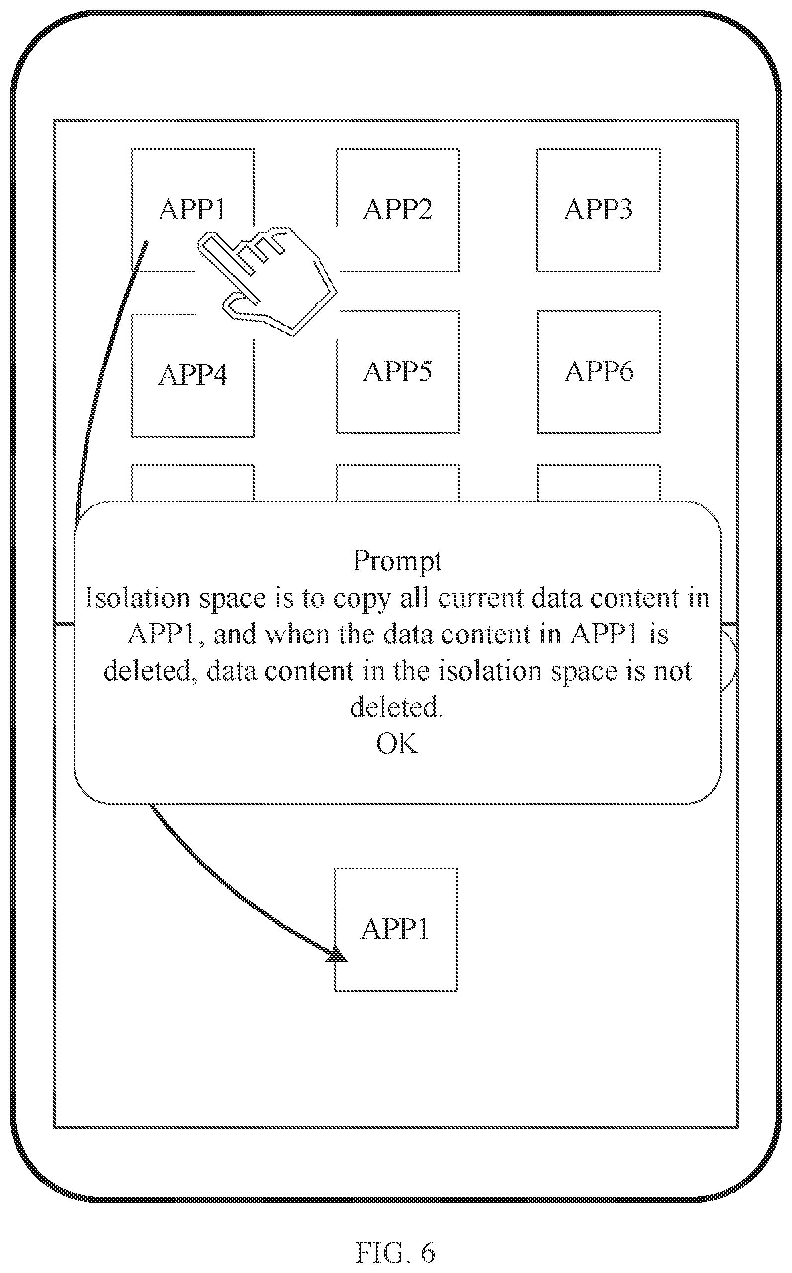 Patent US12353676 Figure 6 – Data isolation method and electronic device